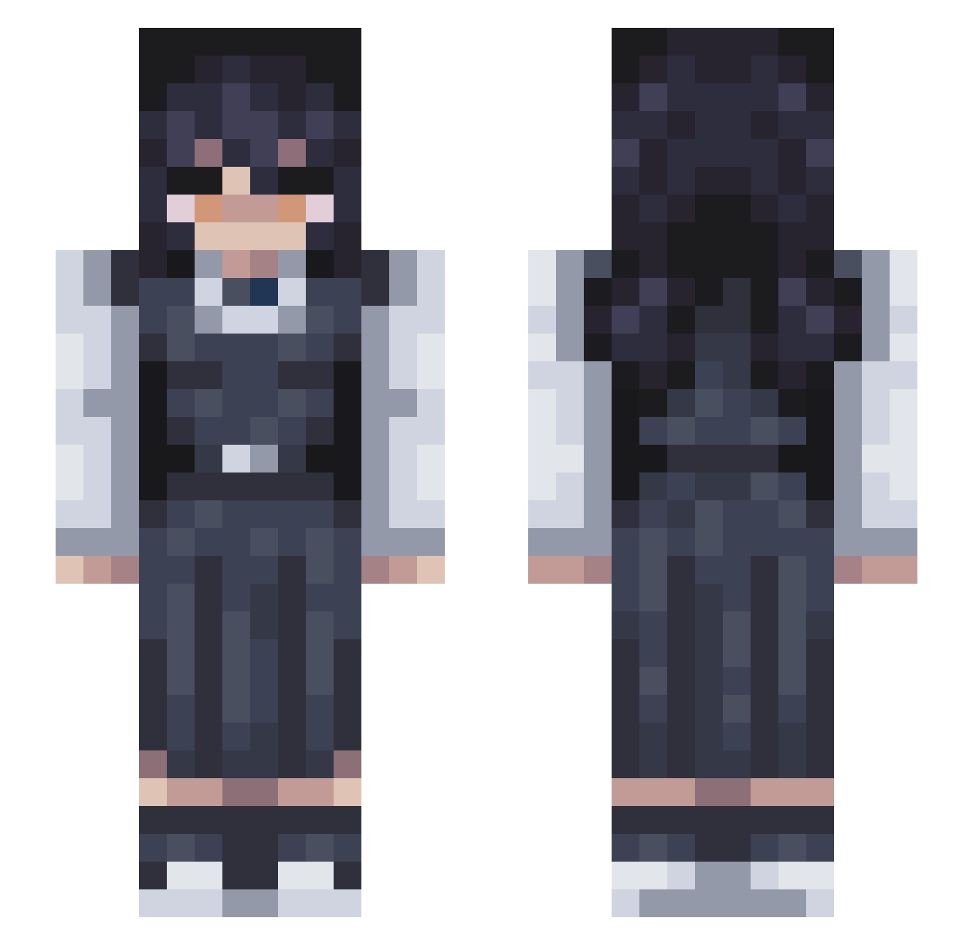 sigmapure Minecraft skin, front and back view