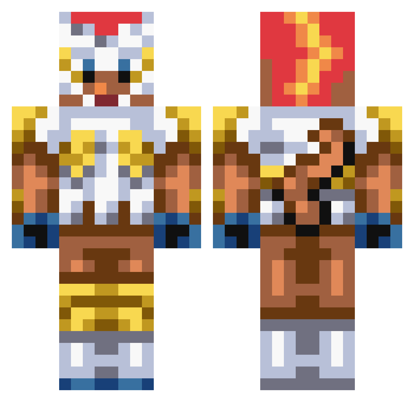 MarkBurn Minecraft skin, front and back view