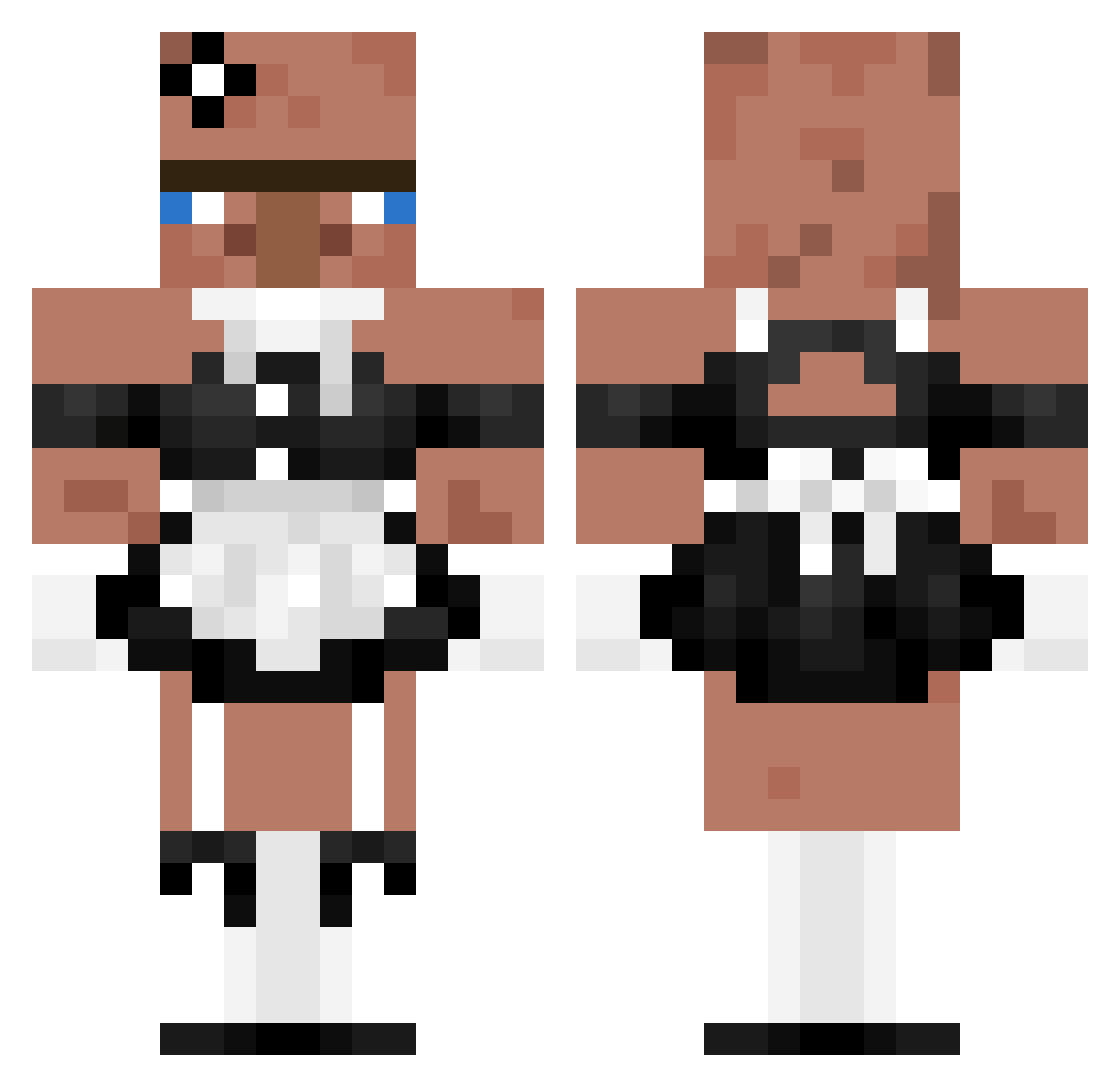 Rivail_ Minecraft skin, front and back view