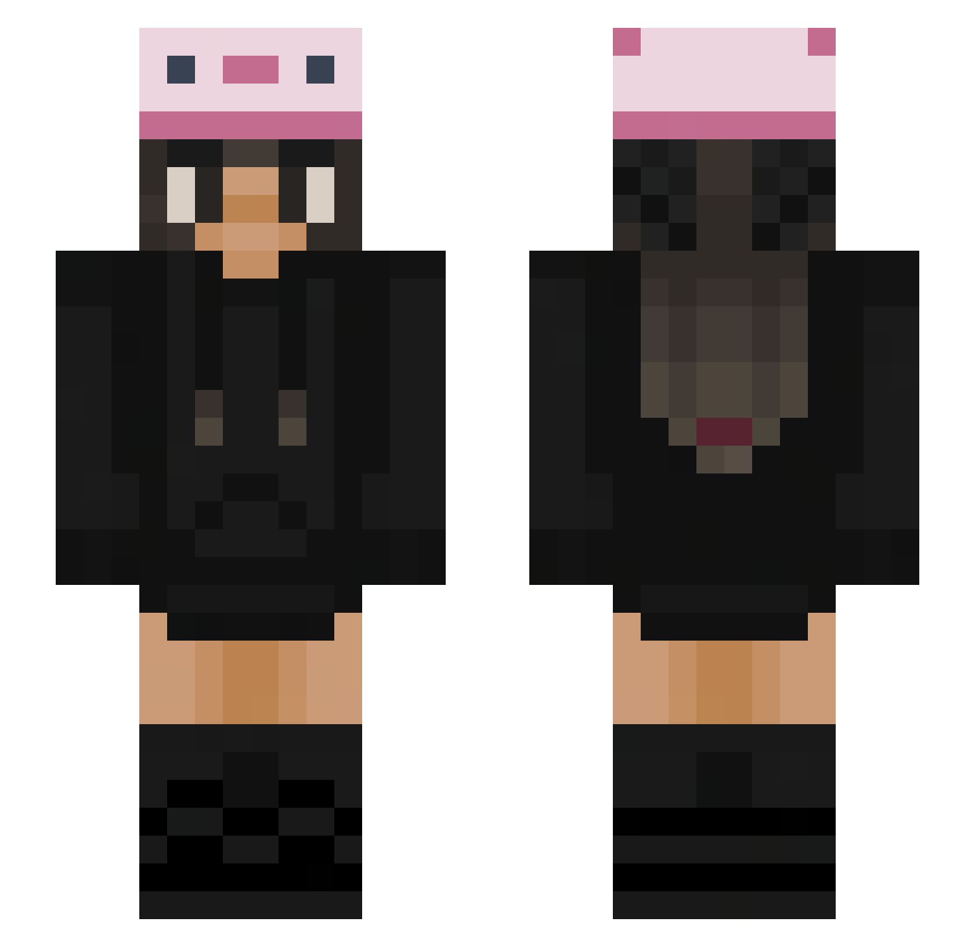 Quiana_ Minecraft skin, front and back view
