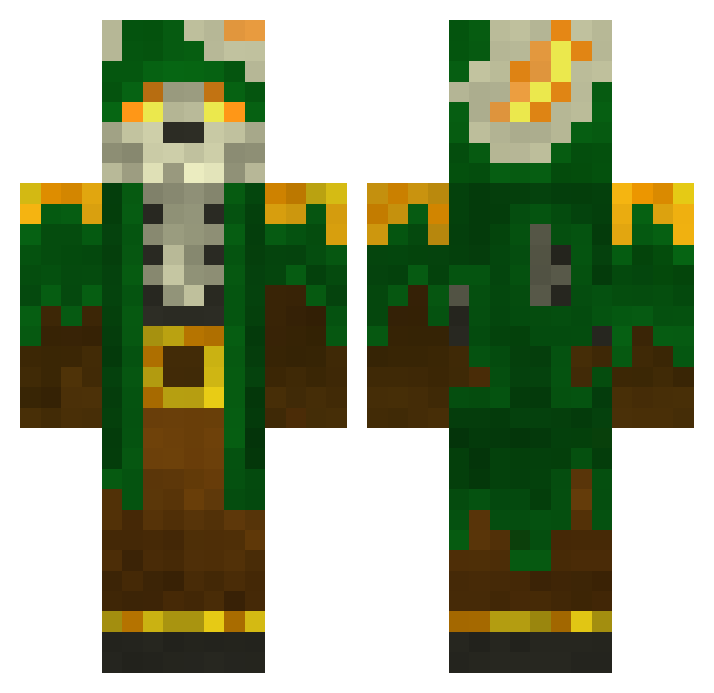sinc_w Minecraft skin, front and back view