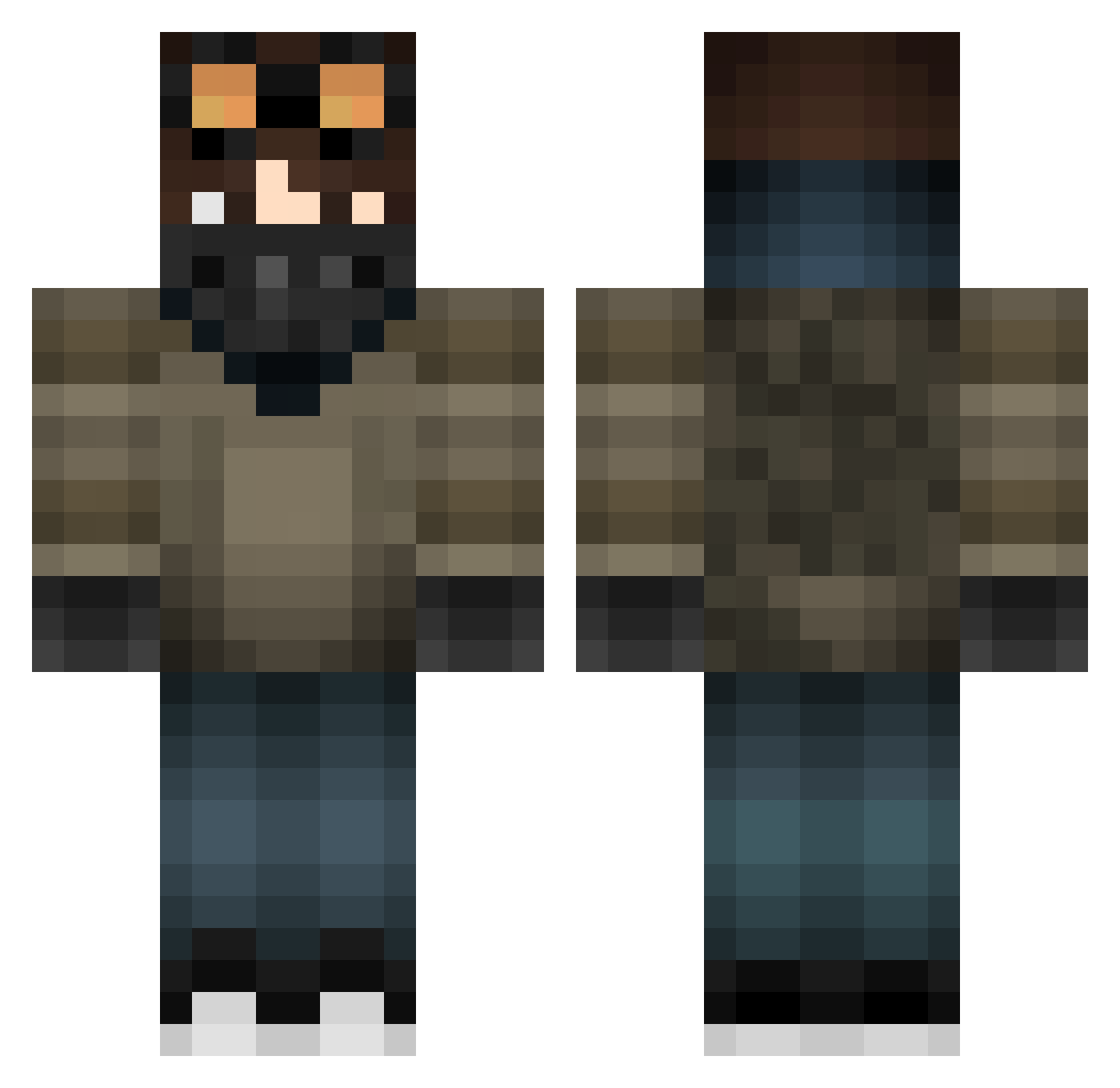 Little_Inky Minecraft skin, front and back view