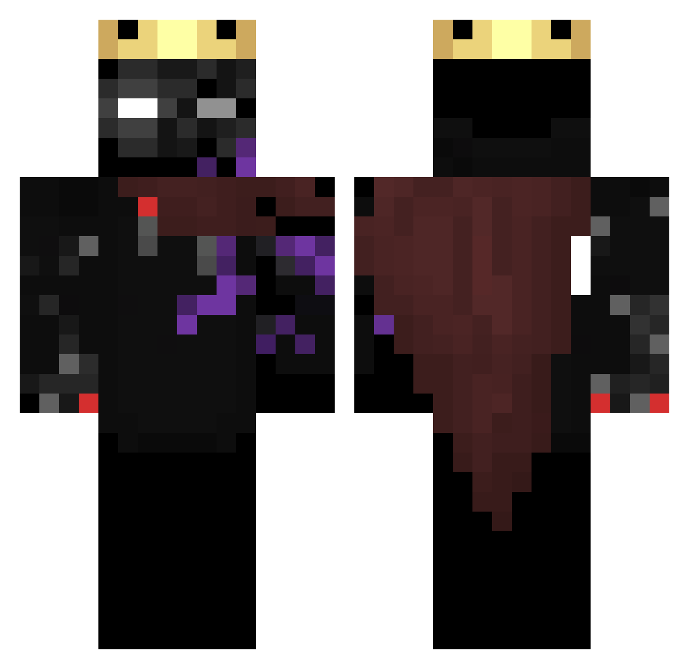 Spike_player1 Minecraft skin, front and back view