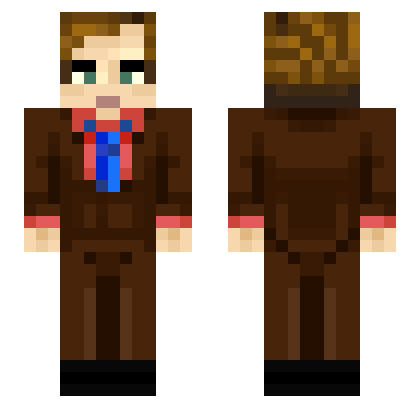kingofcraft26 Minecraft skin, front and back view