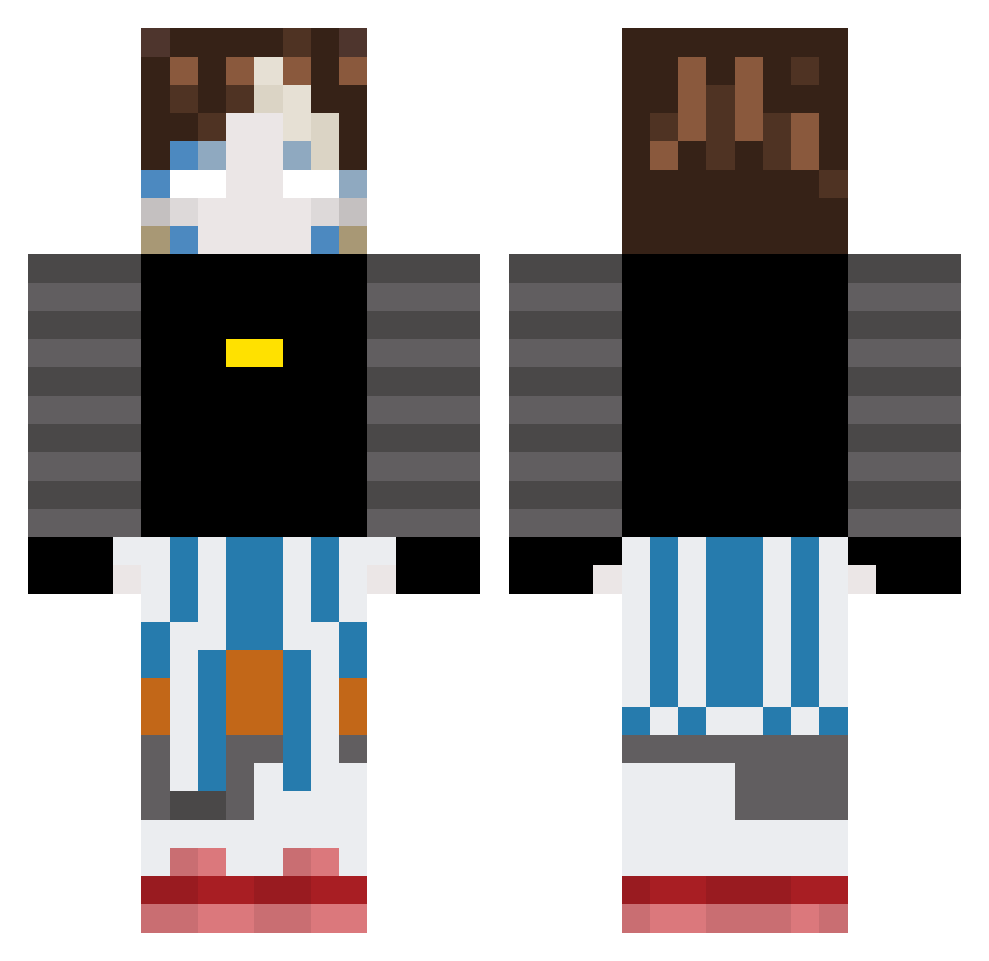 myltingice Minecraft skin, front and back view