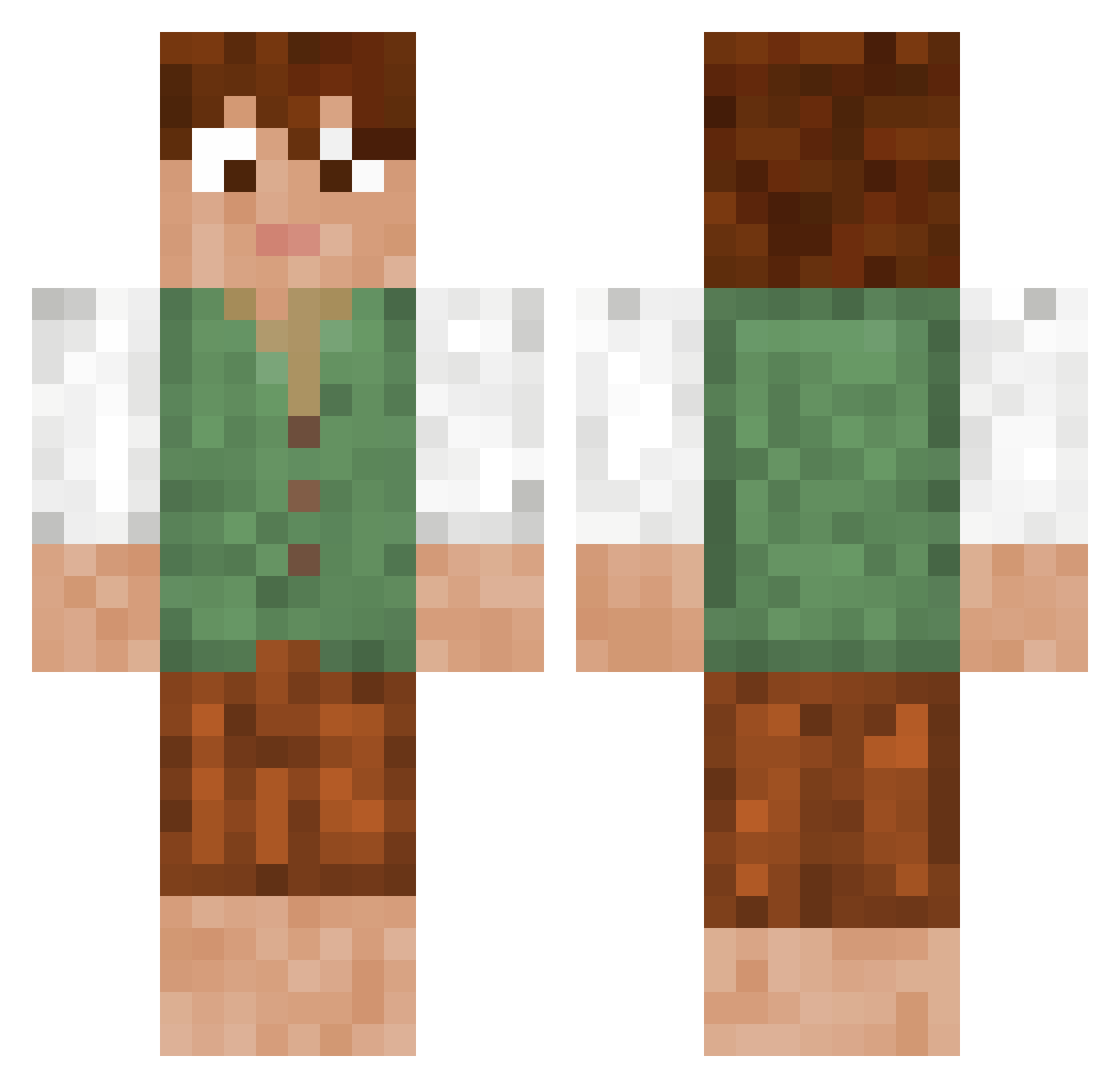 Jarrenn Minecraft skin, front and back view