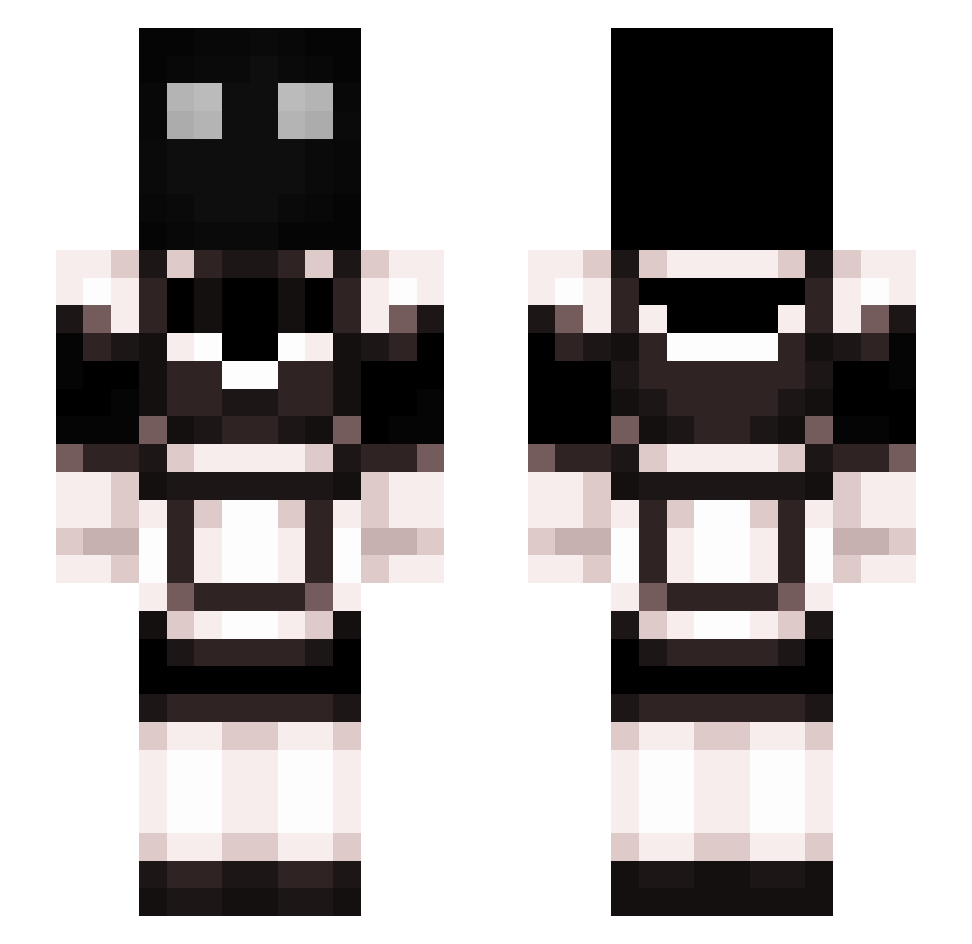 vqlrt Minecraft skin, front and back view
