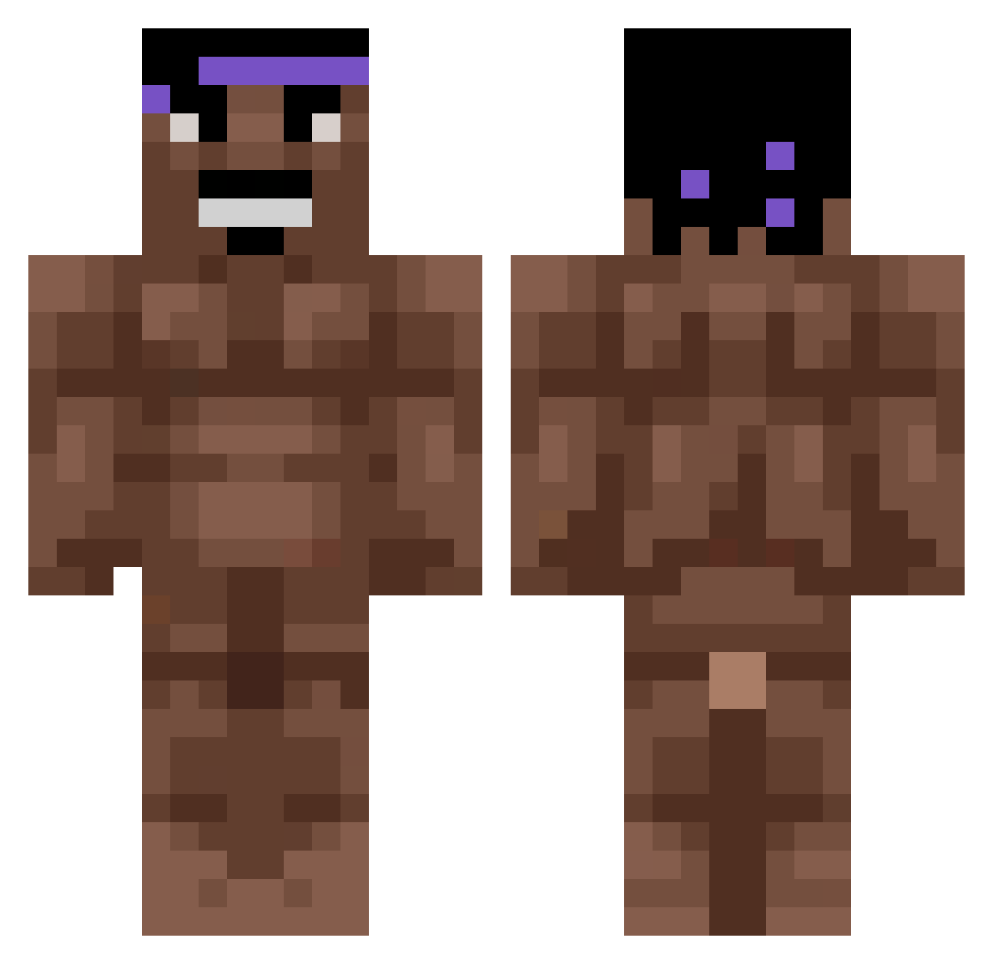 Iithe Minecraft skin, front and back view