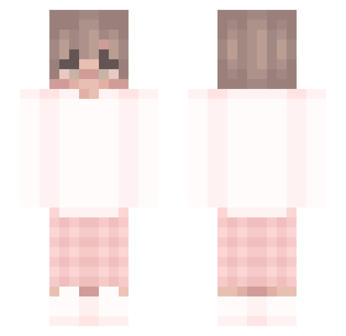 TeddyH8 Minecraft skin, front and back view