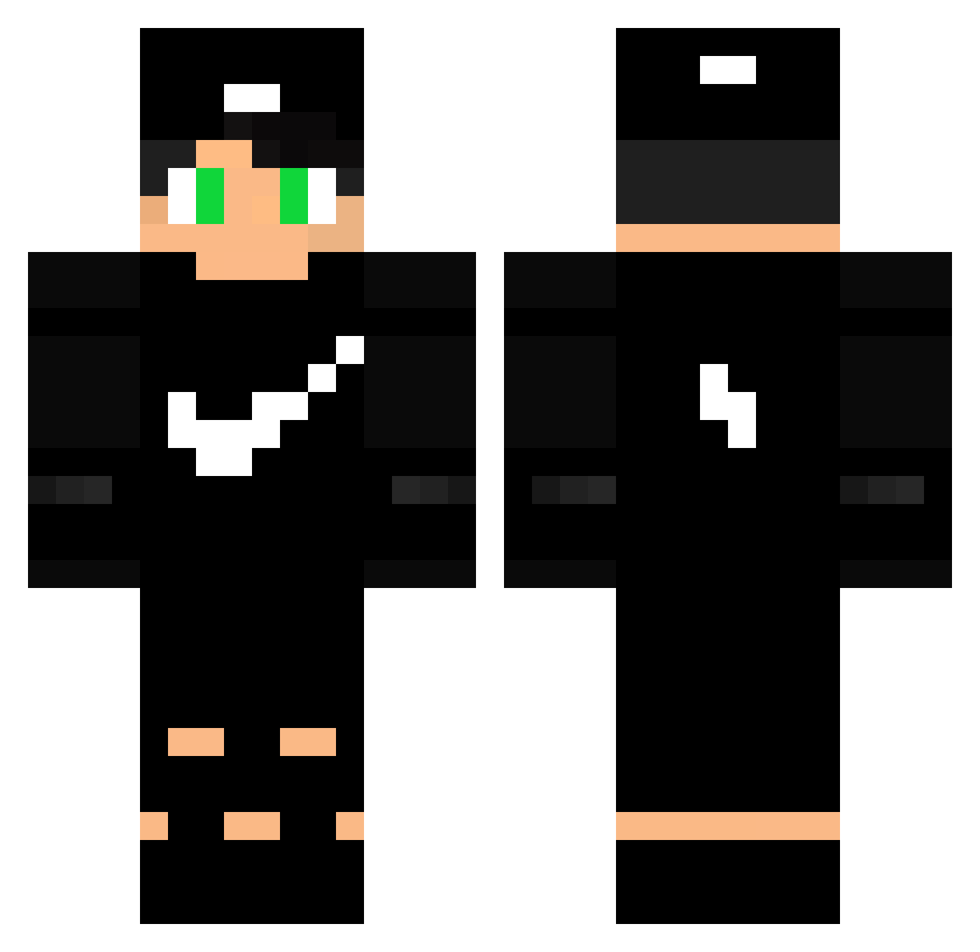 ReloaDYT Minecraft skin, front and back view