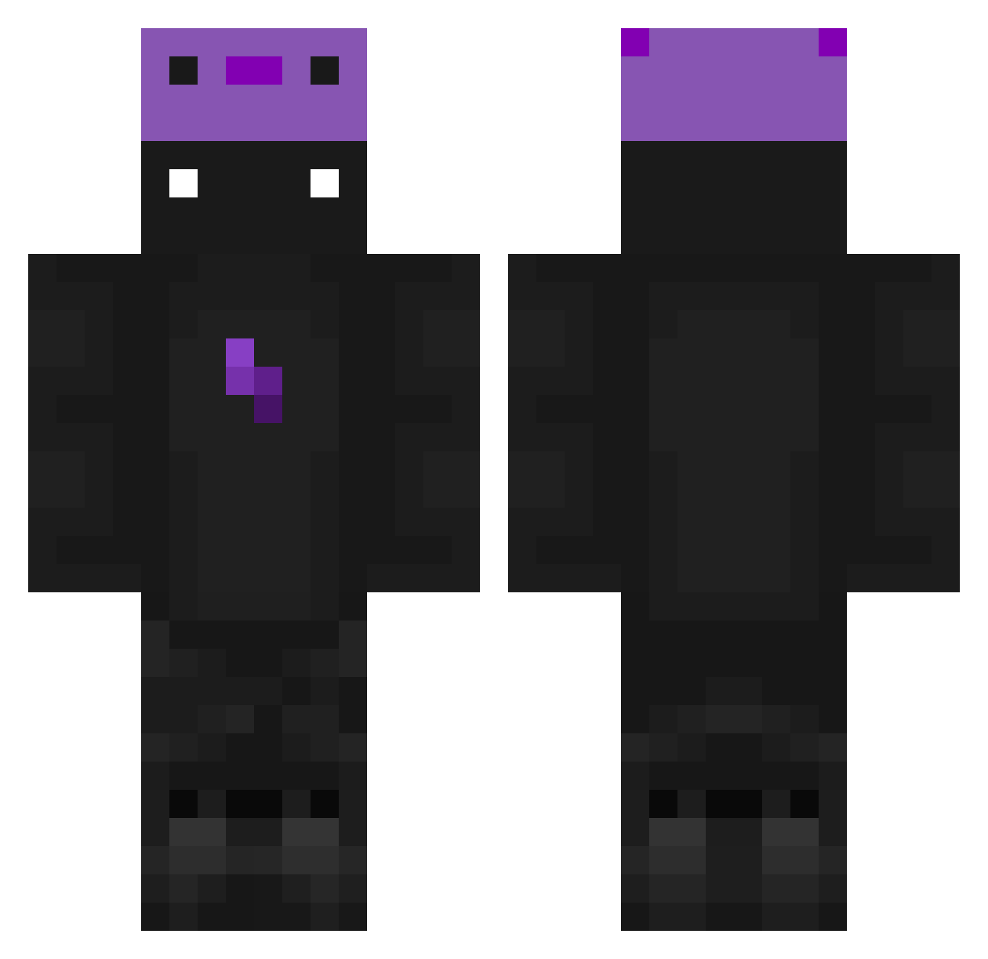 scratchcards Minecraft skin, front and back view
