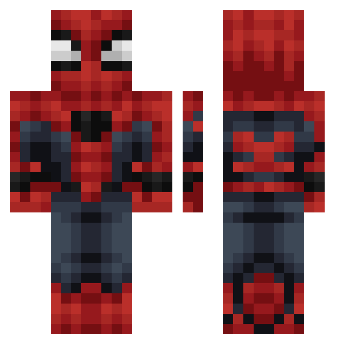 Stepanka18 Minecraft skin, front and back view