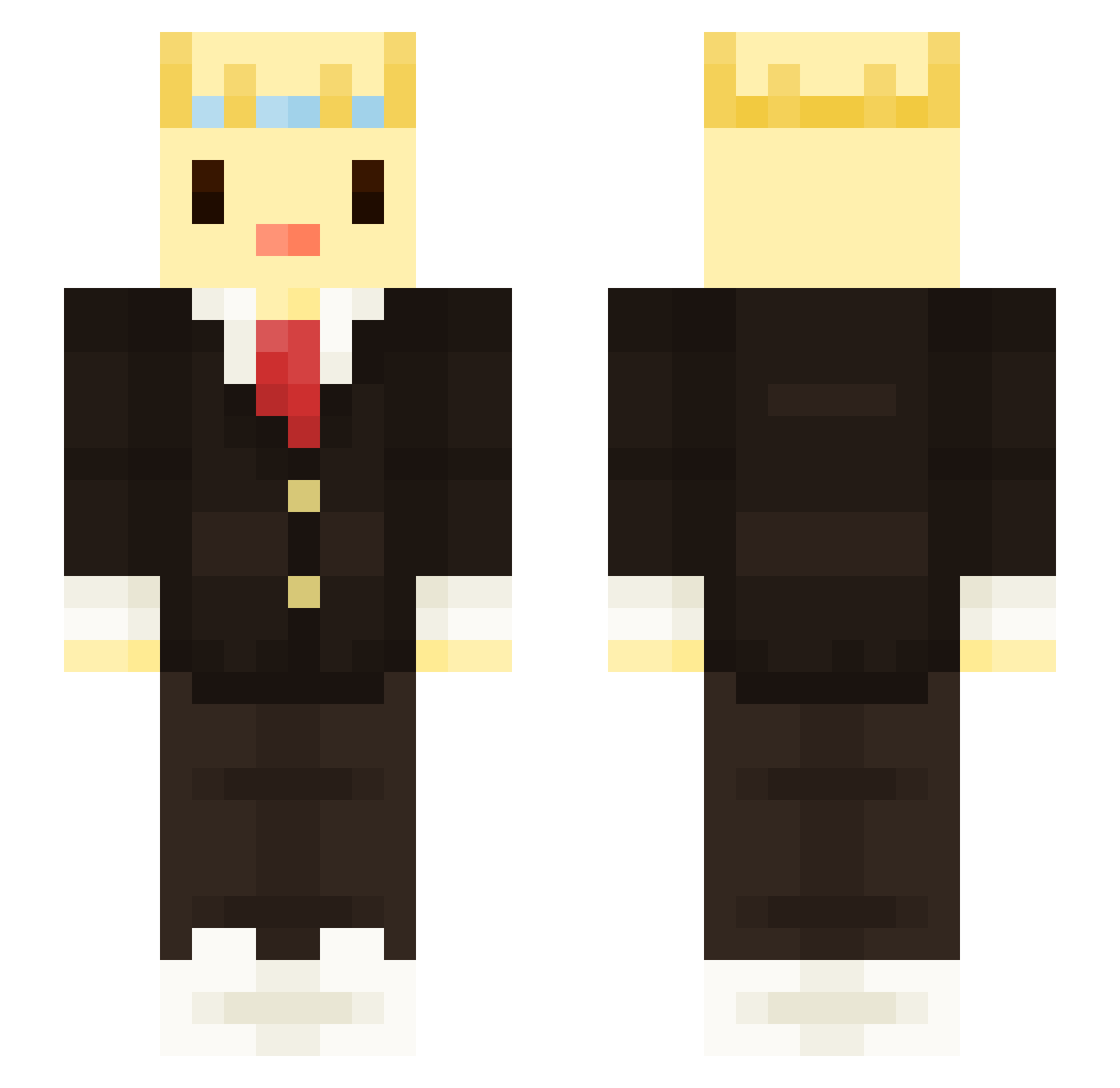 TheJesus9 Minecraft skin, front and back view