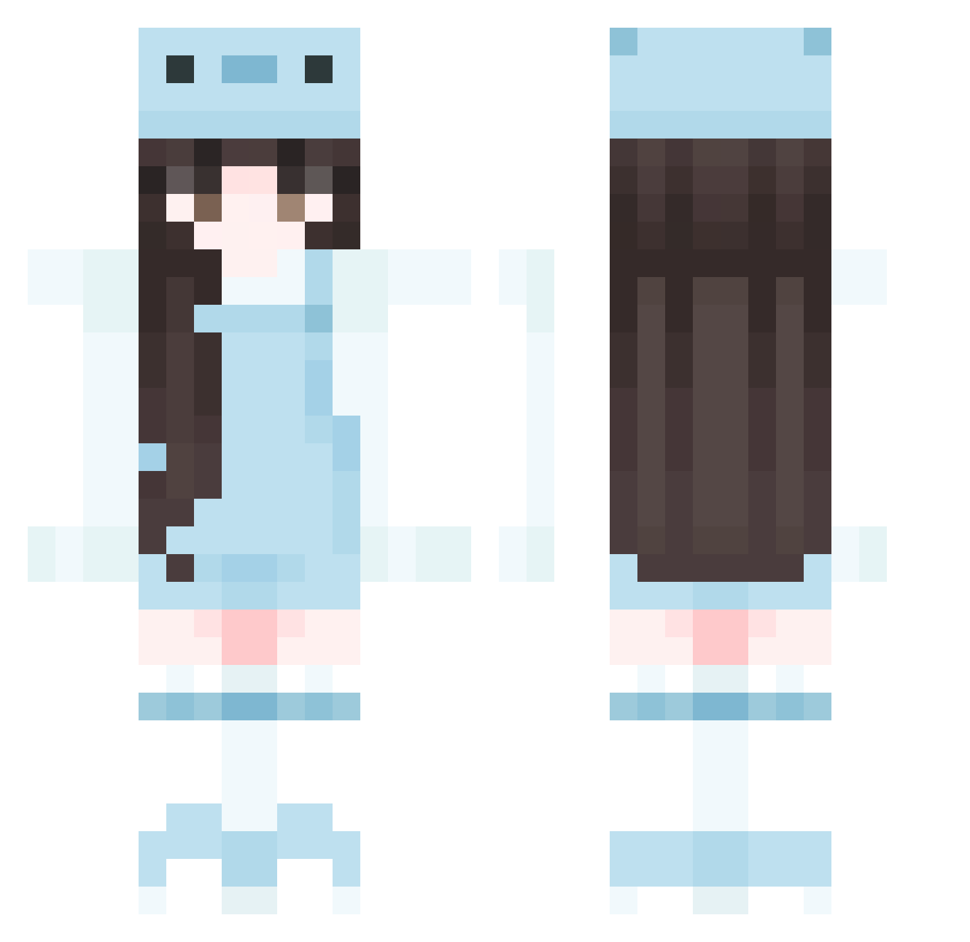 Star_35wlnjktu19 Minecraft skin, front and back view