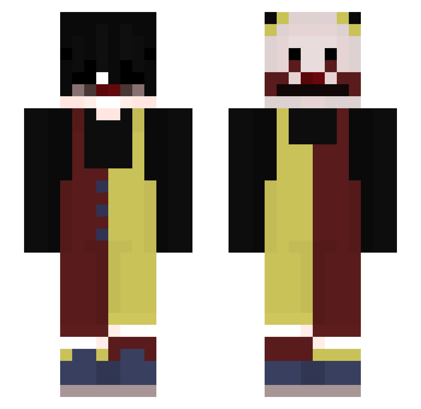 allk0ao Minecraft skin, front and back view