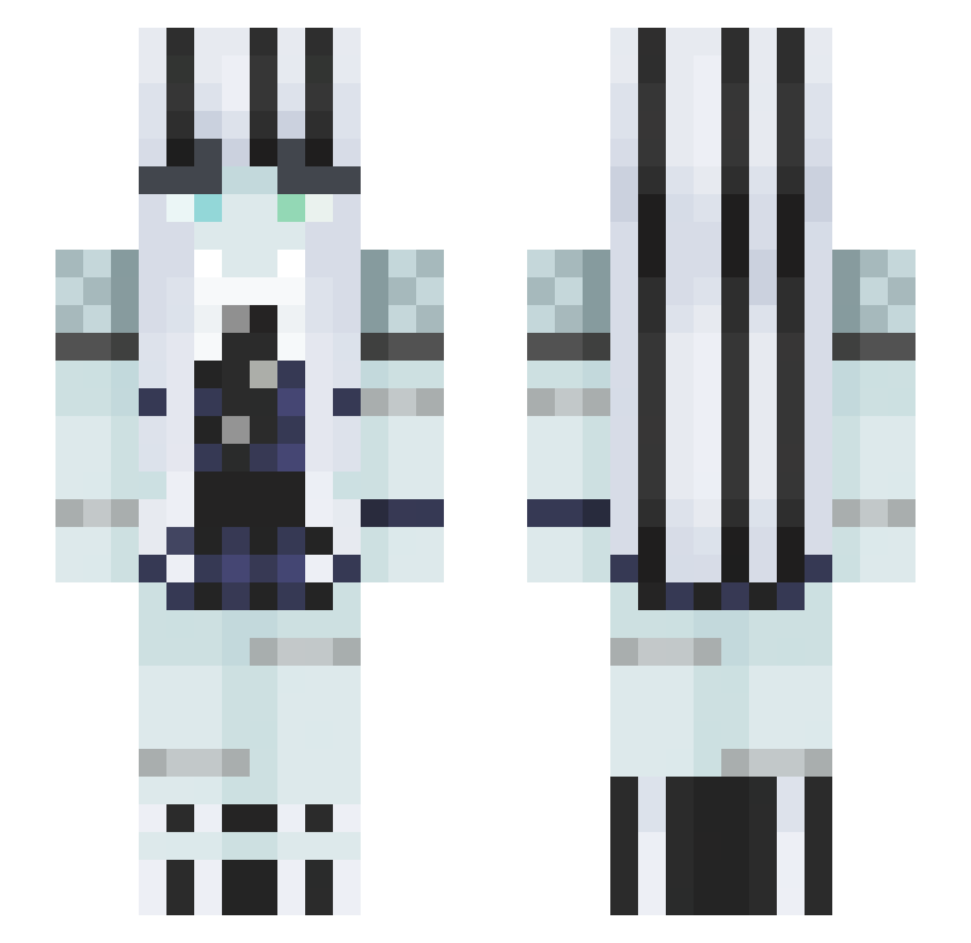 IWANTTOKI22YOU Minecraft skin, front and back view