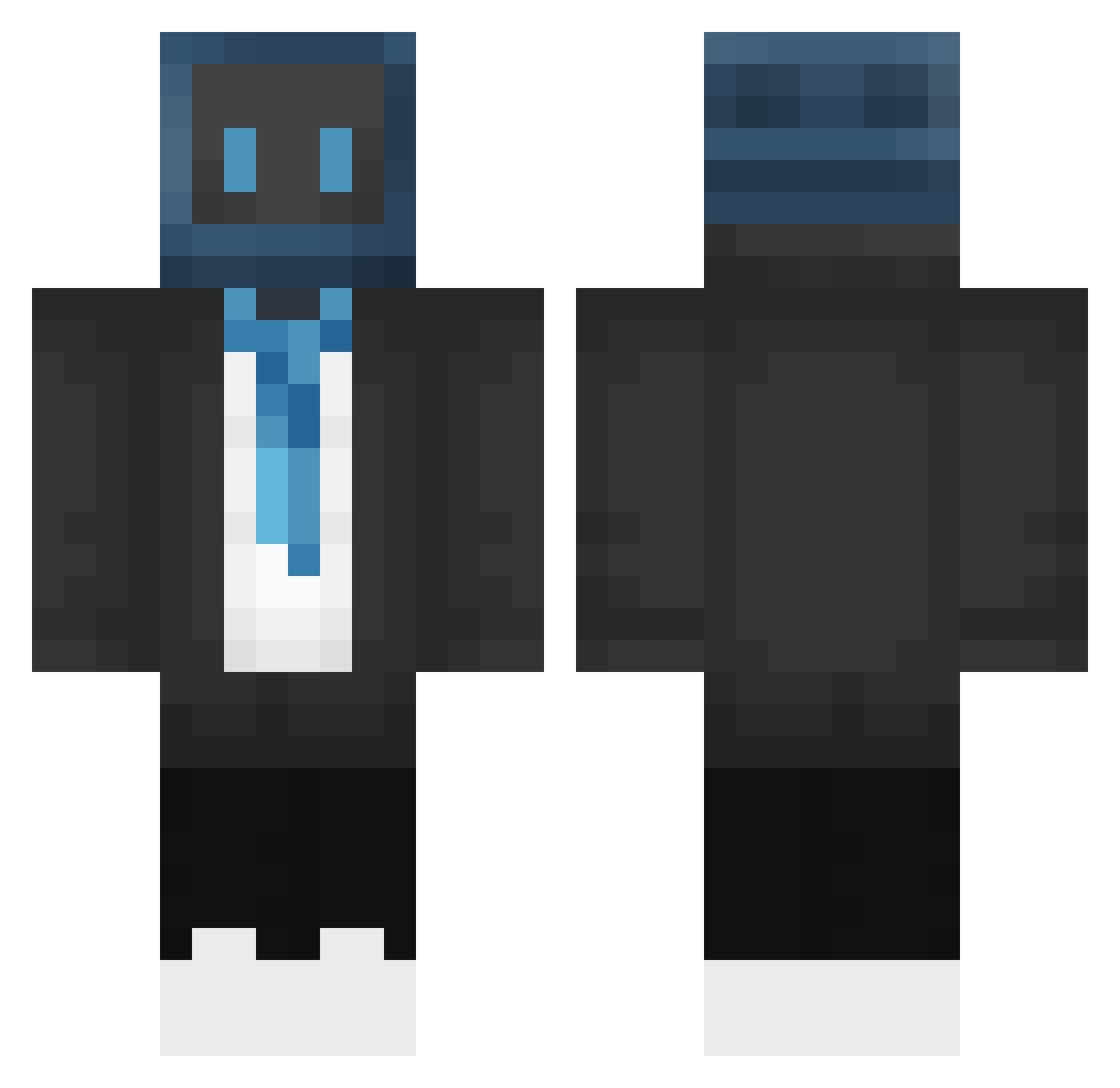 undeadsolar Minecraft skin, front and back view