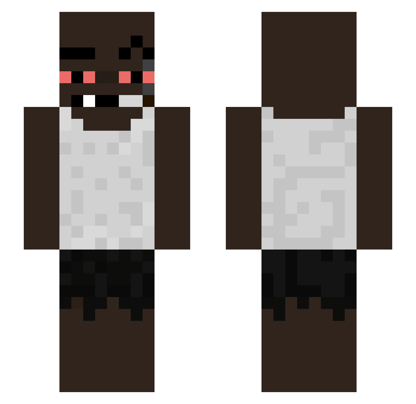 Nani_i Minecraft skin, front and back view