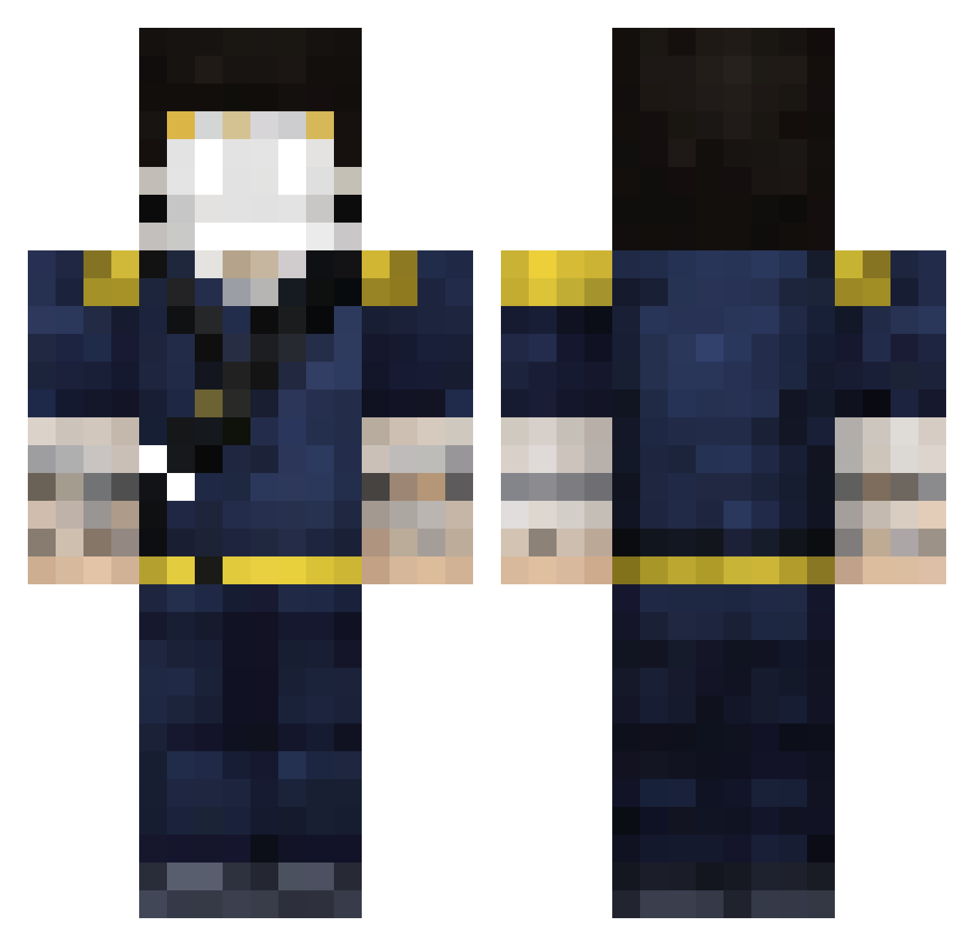 Zenco_sus Minecraft skin, front and back view