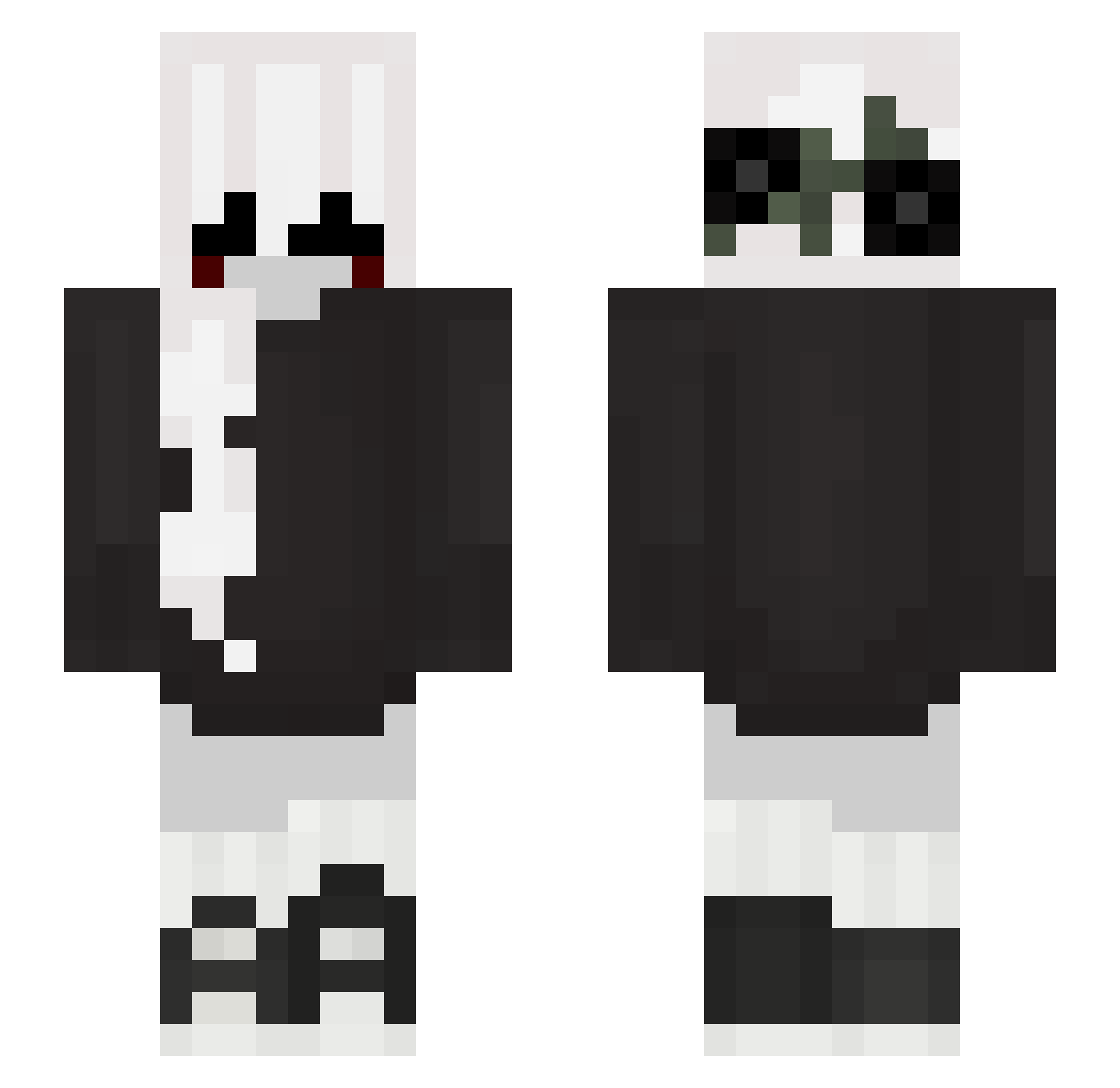 xMessedUpMind_ Minecraft skin, front and back view