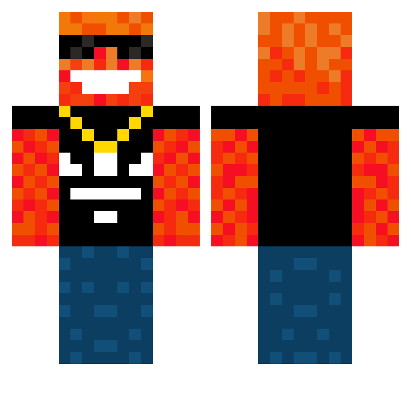 Ezkoze Minecraft skin, front and back view