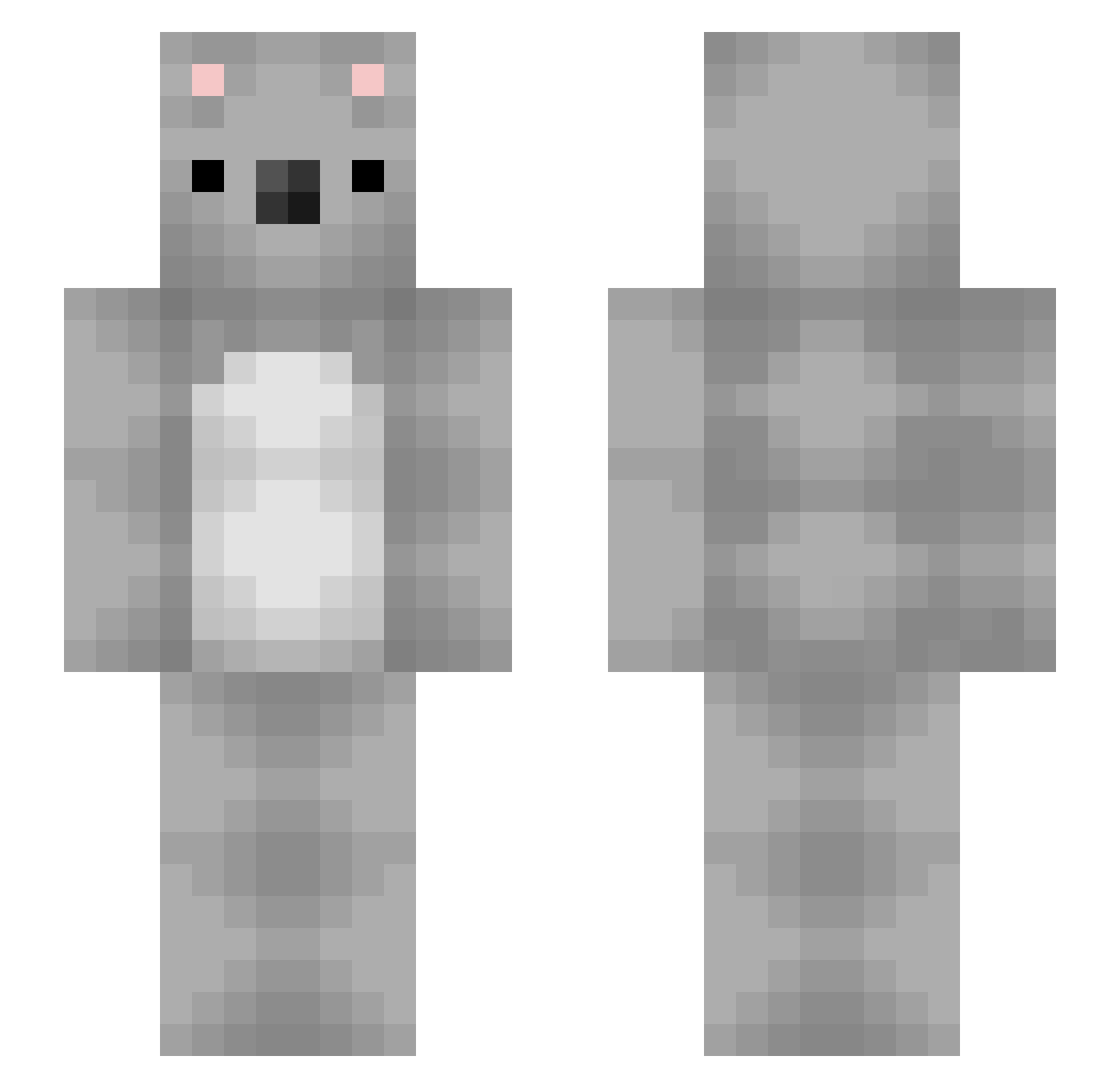 underground0523 Minecraft skin, front and back view