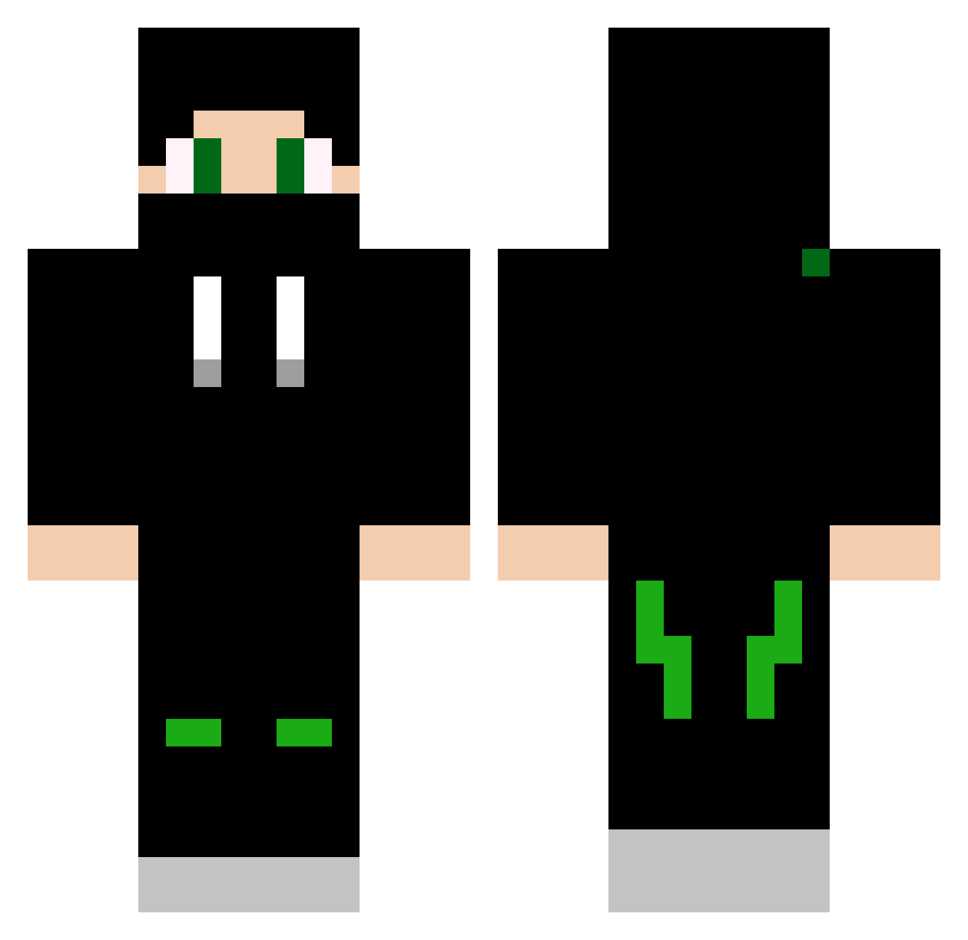 Spidermanshark2 Minecraft skin, front and back view