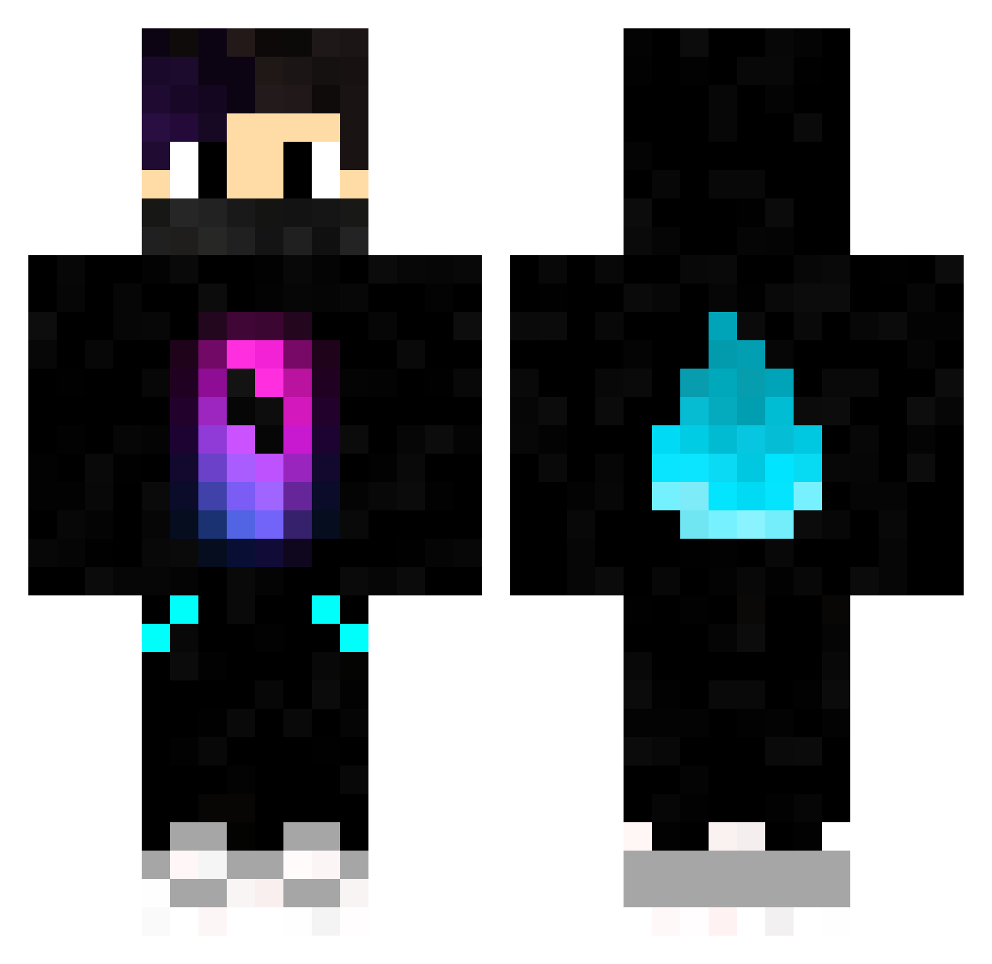 MaticC Minecraft skin, front and back view