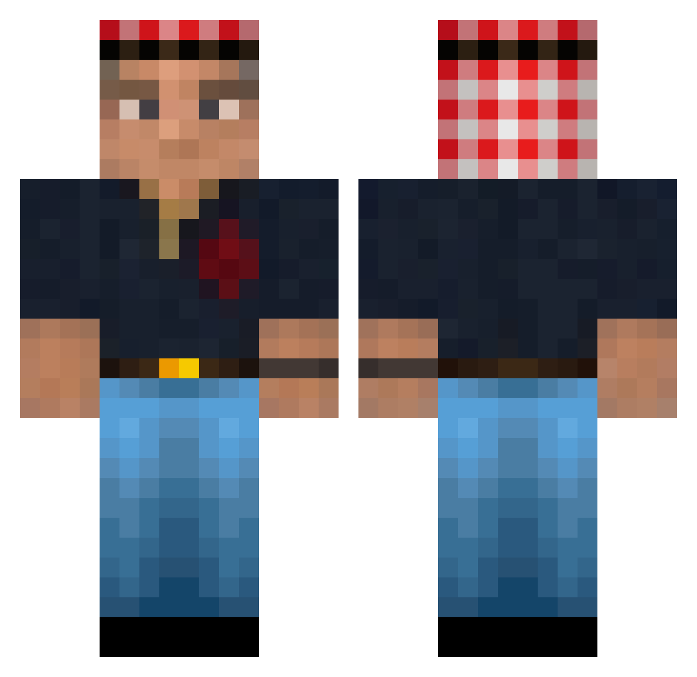 Wulfsige_ Minecraft skin, front and back view