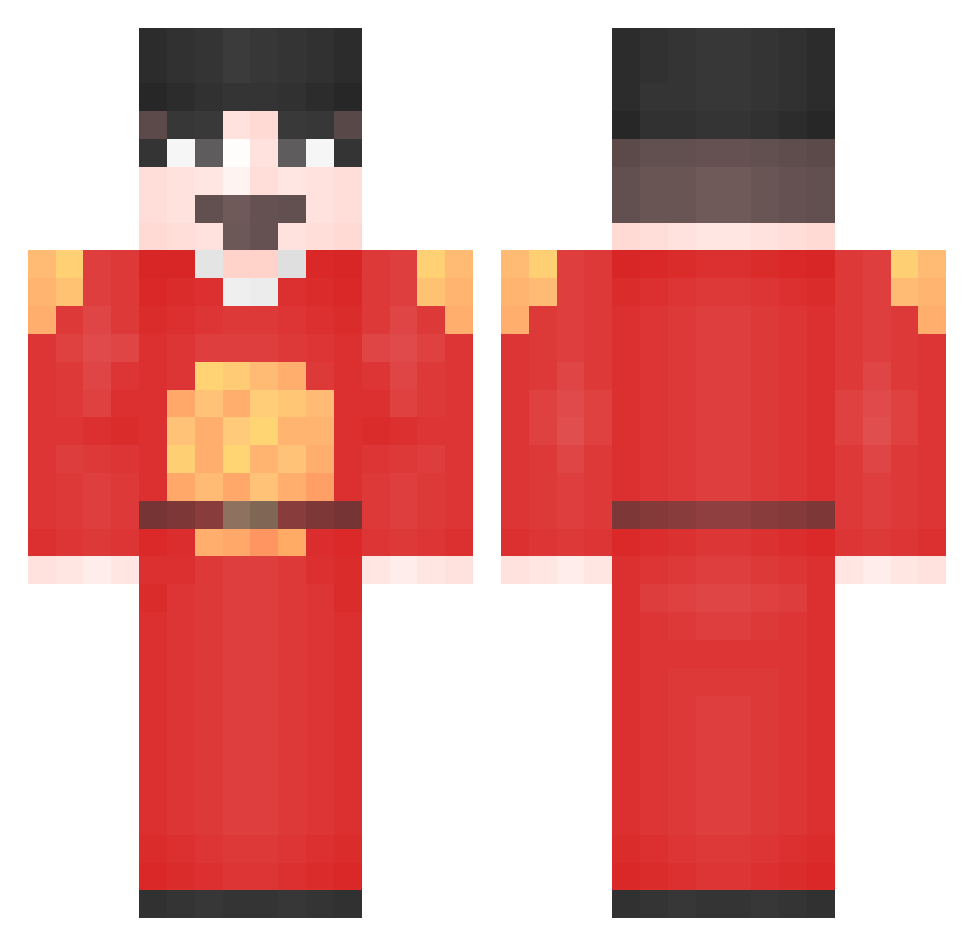 Nomuhyun_isalive Minecraft skin, front and back view