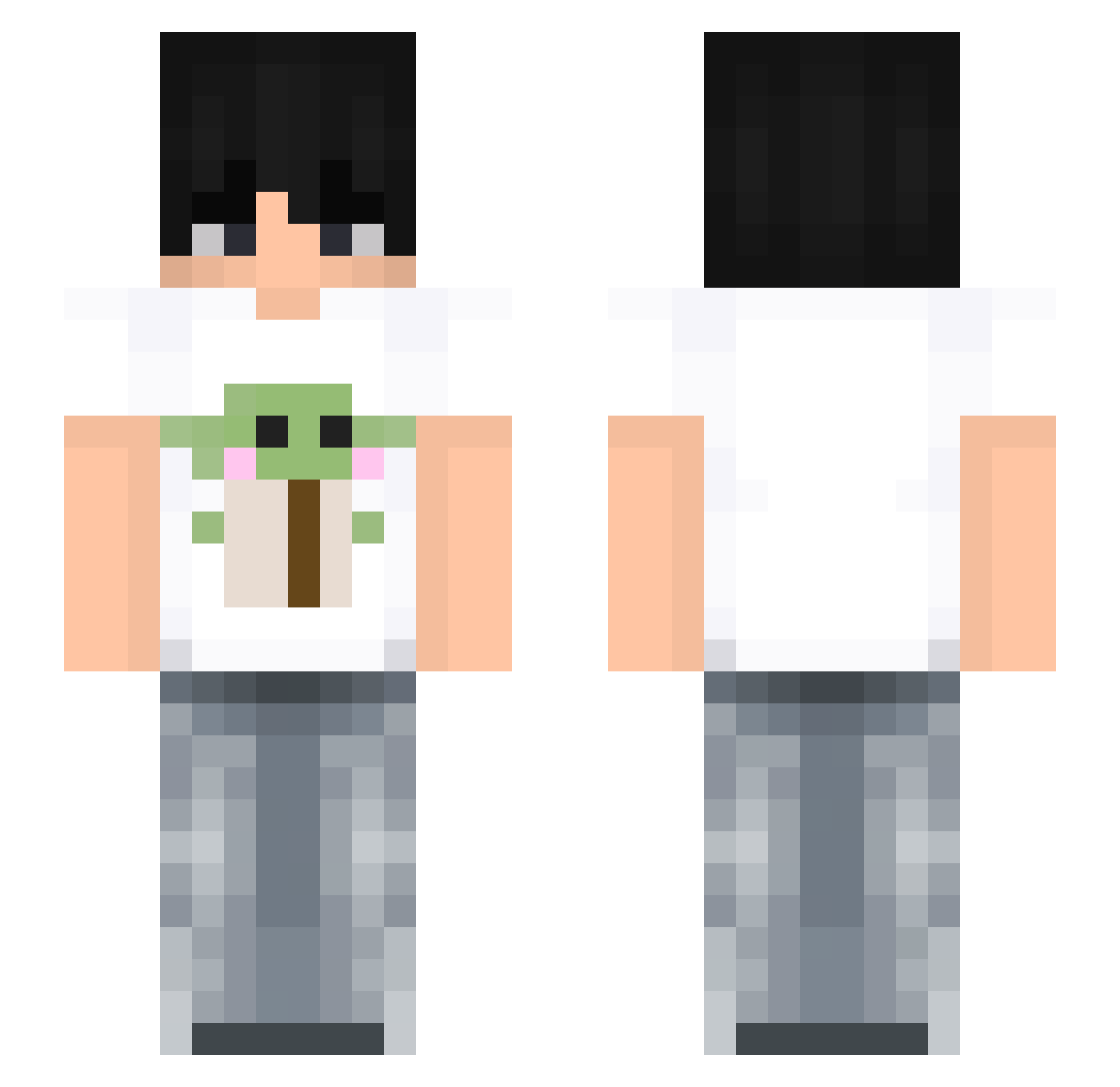 lessuuh Minecraft skin, front and back view