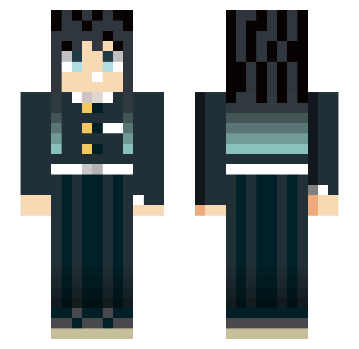 tonko2 Minecraft skin, front and back view