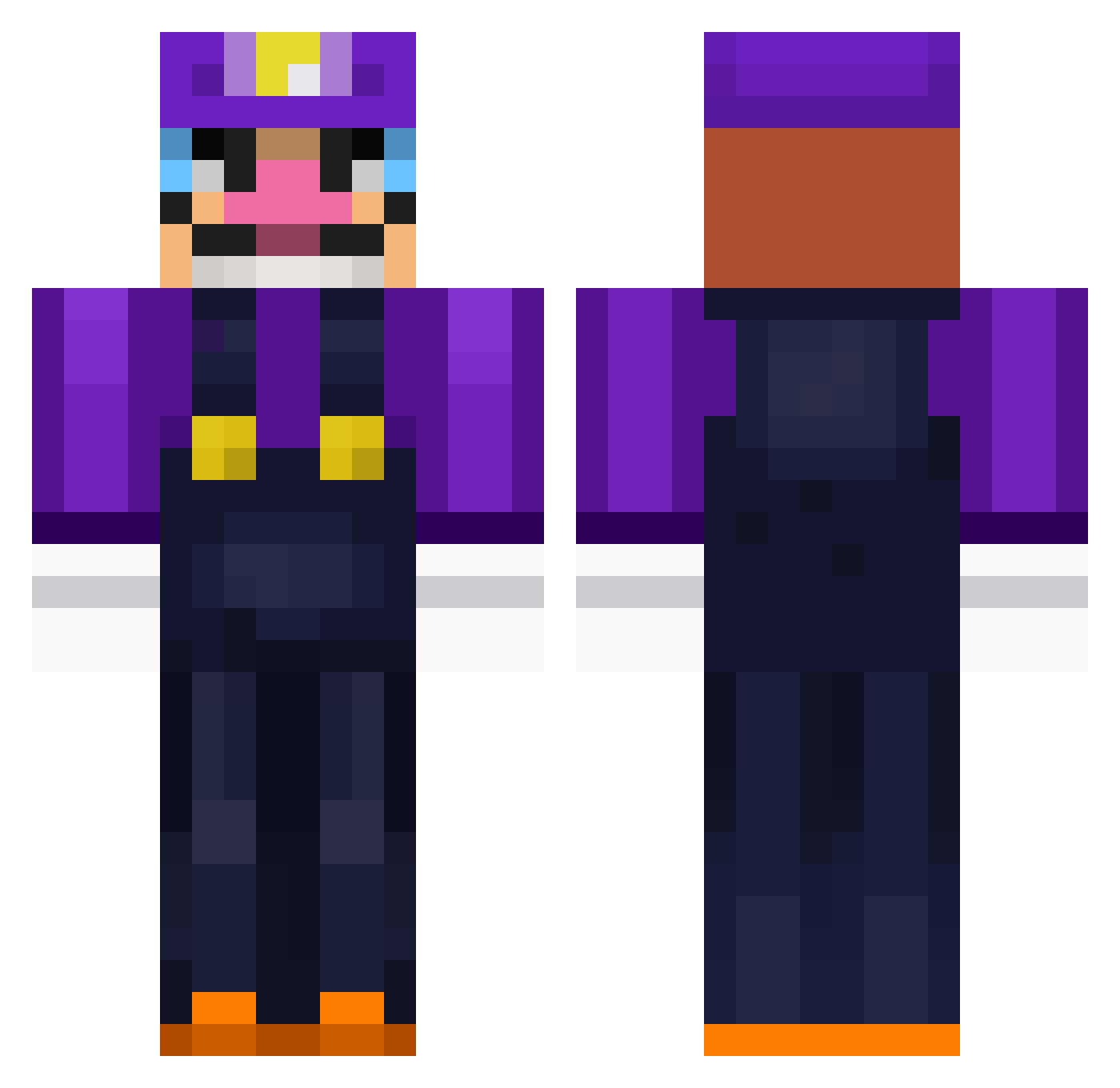 niklasduhs Minecraft skin, front and back view