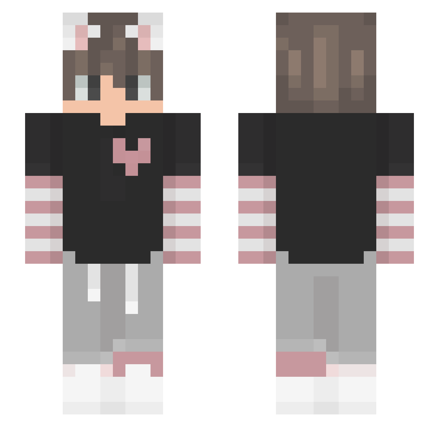 Phxntvm689 Minecraft skin, front and back view
