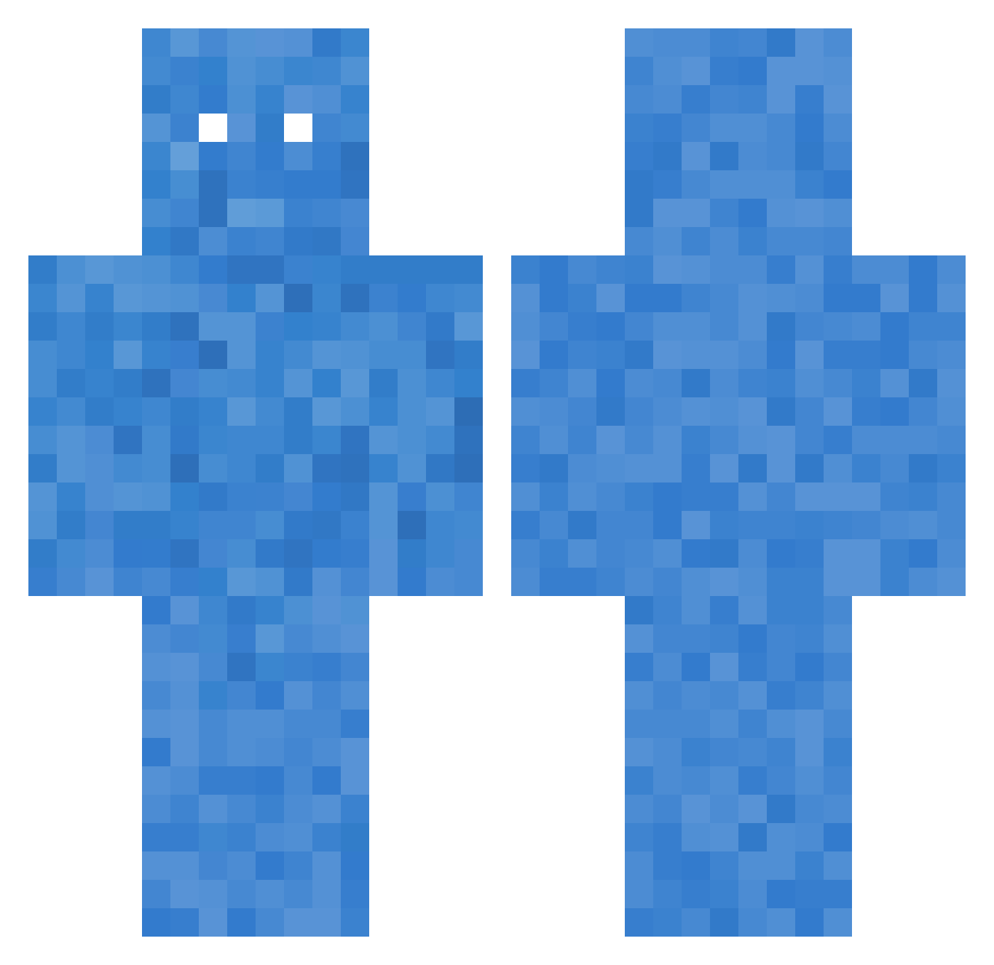 QuiPQuesT Minecraft skin, front and back view