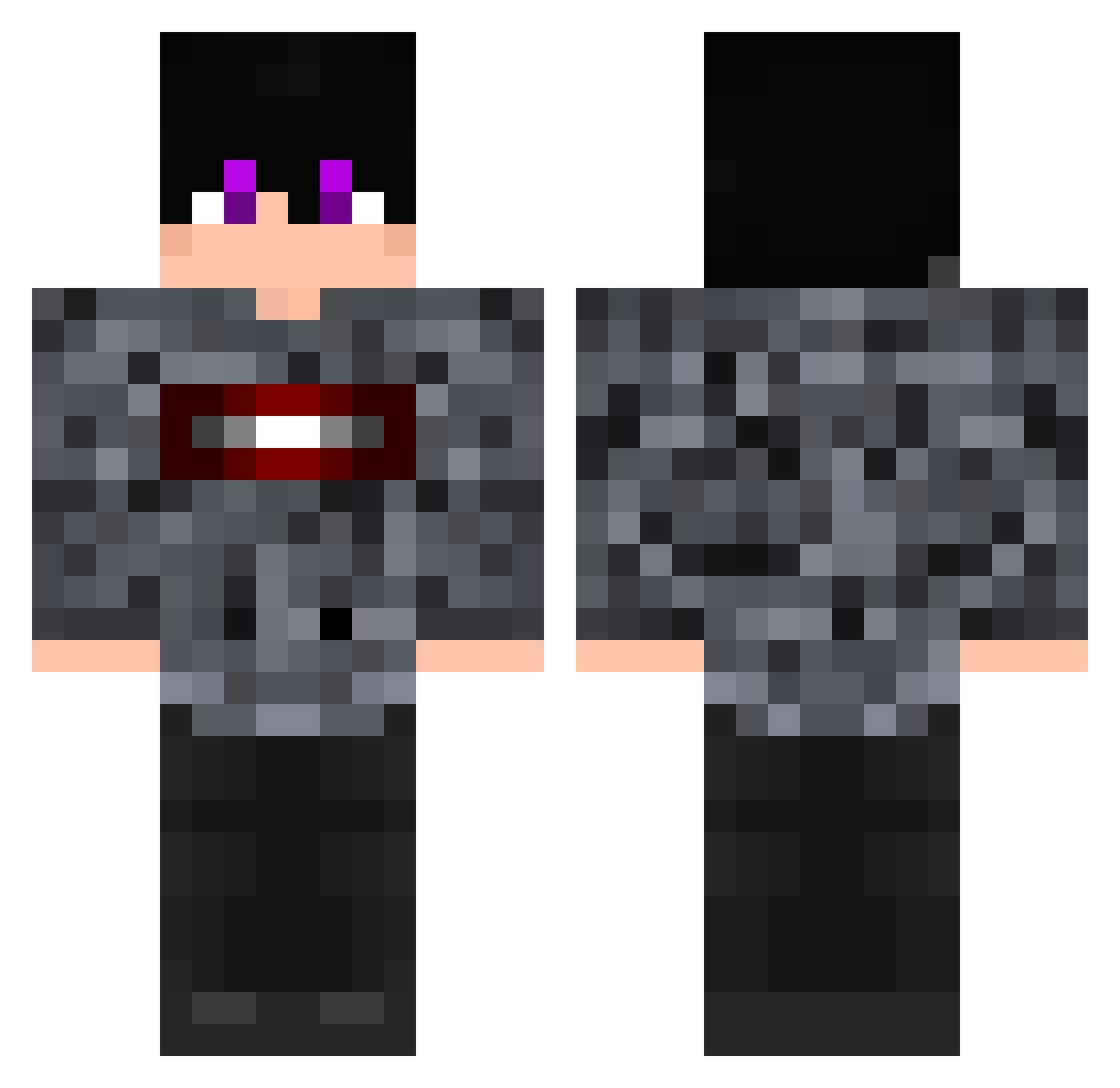 SrC4o Minecraft skin, front and back view