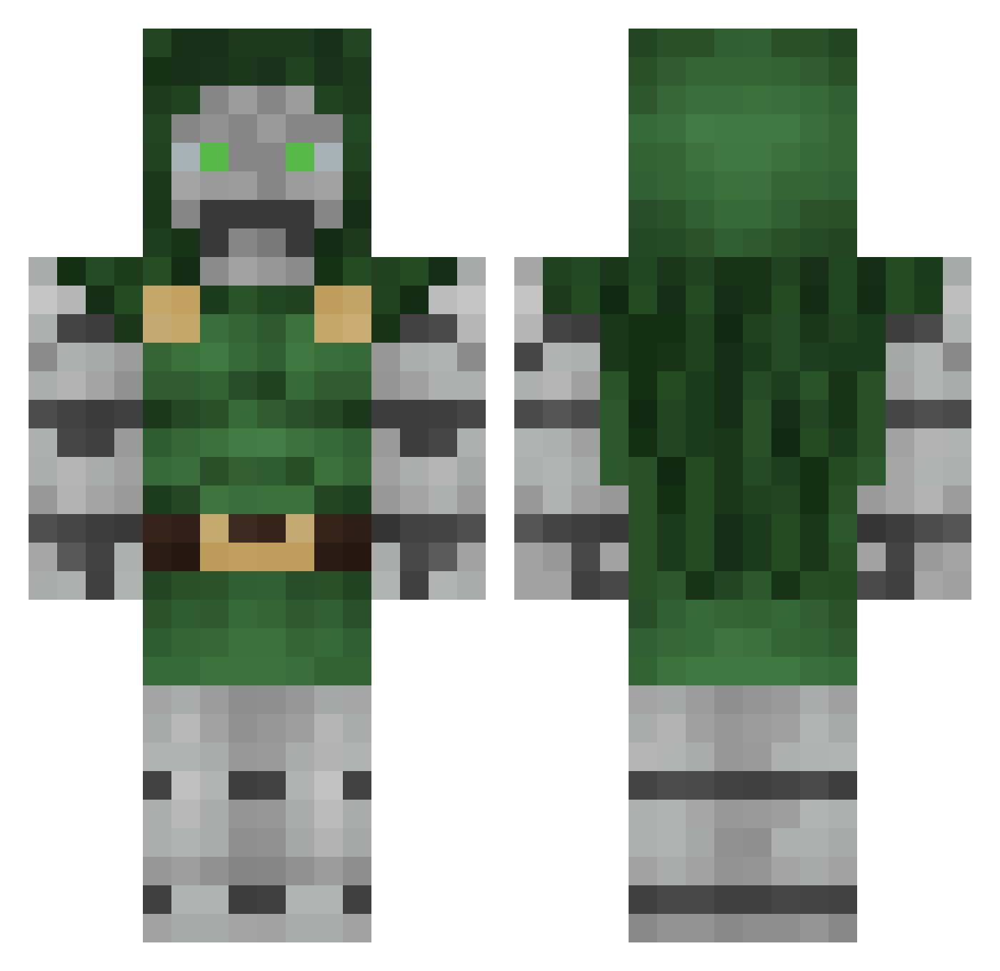 EchoSoundz Minecraft skin, front and back view