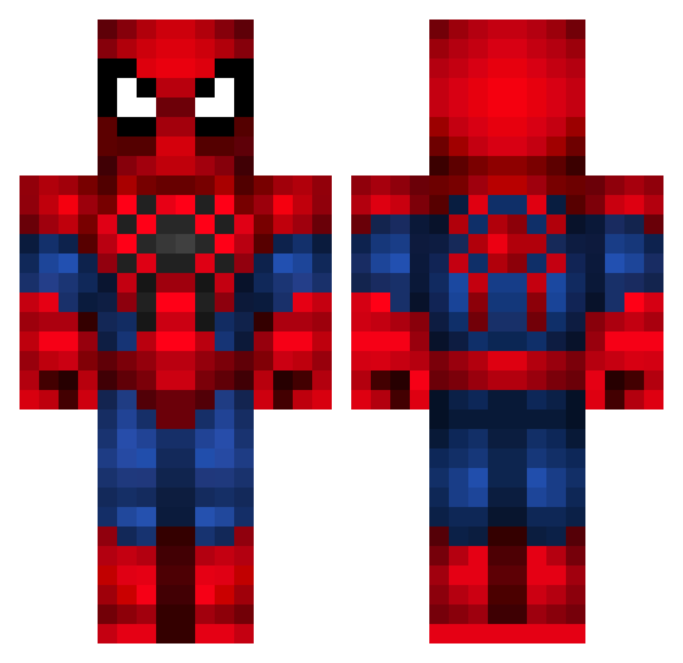 Srauf Minecraft skin, front and back view