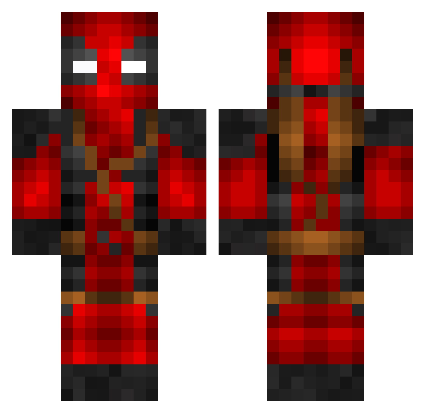 Mateo6288 Minecraft skin, front and back view