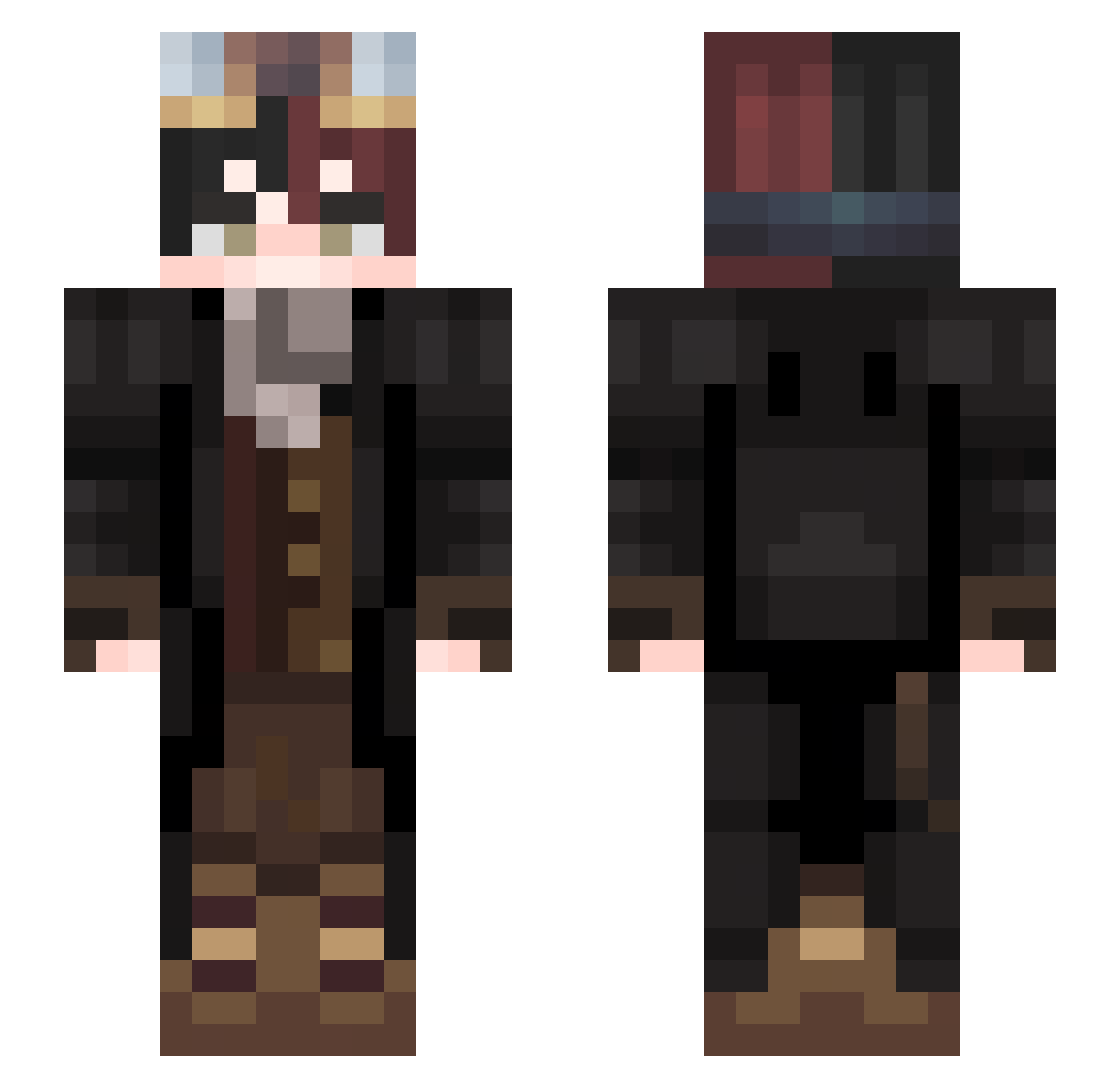 iElielxP Minecraft skin, front and back view