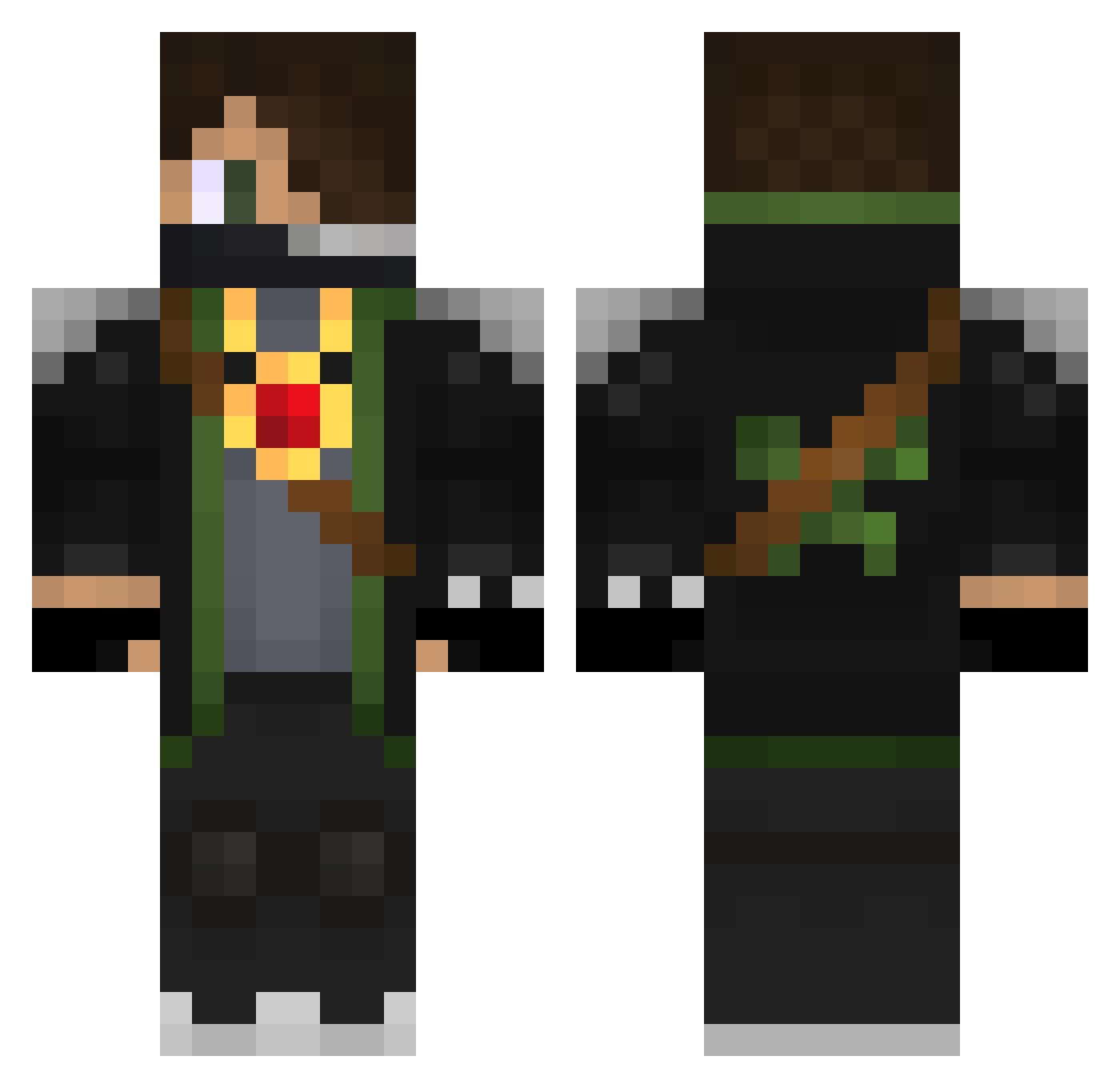 AlexIzAcatboyy Minecraft skin, front and back view