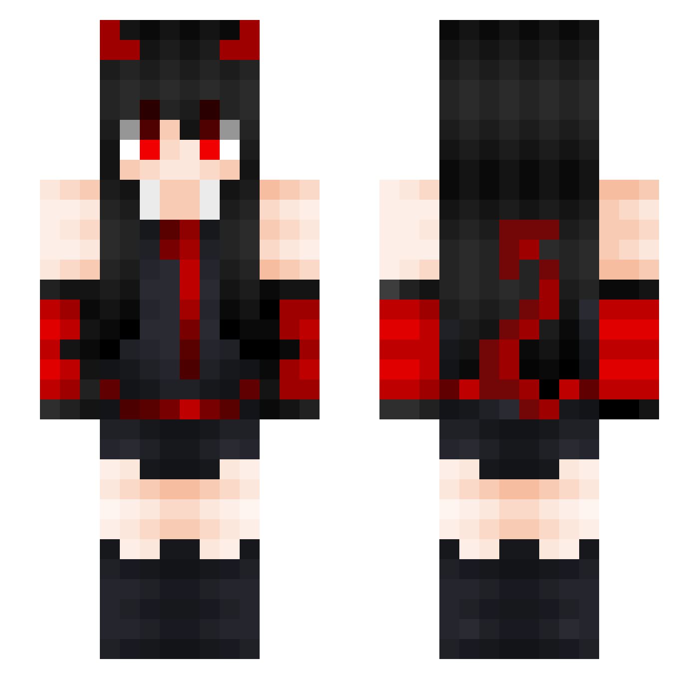 YunoGasaii_ Minecraft skin, front and back view