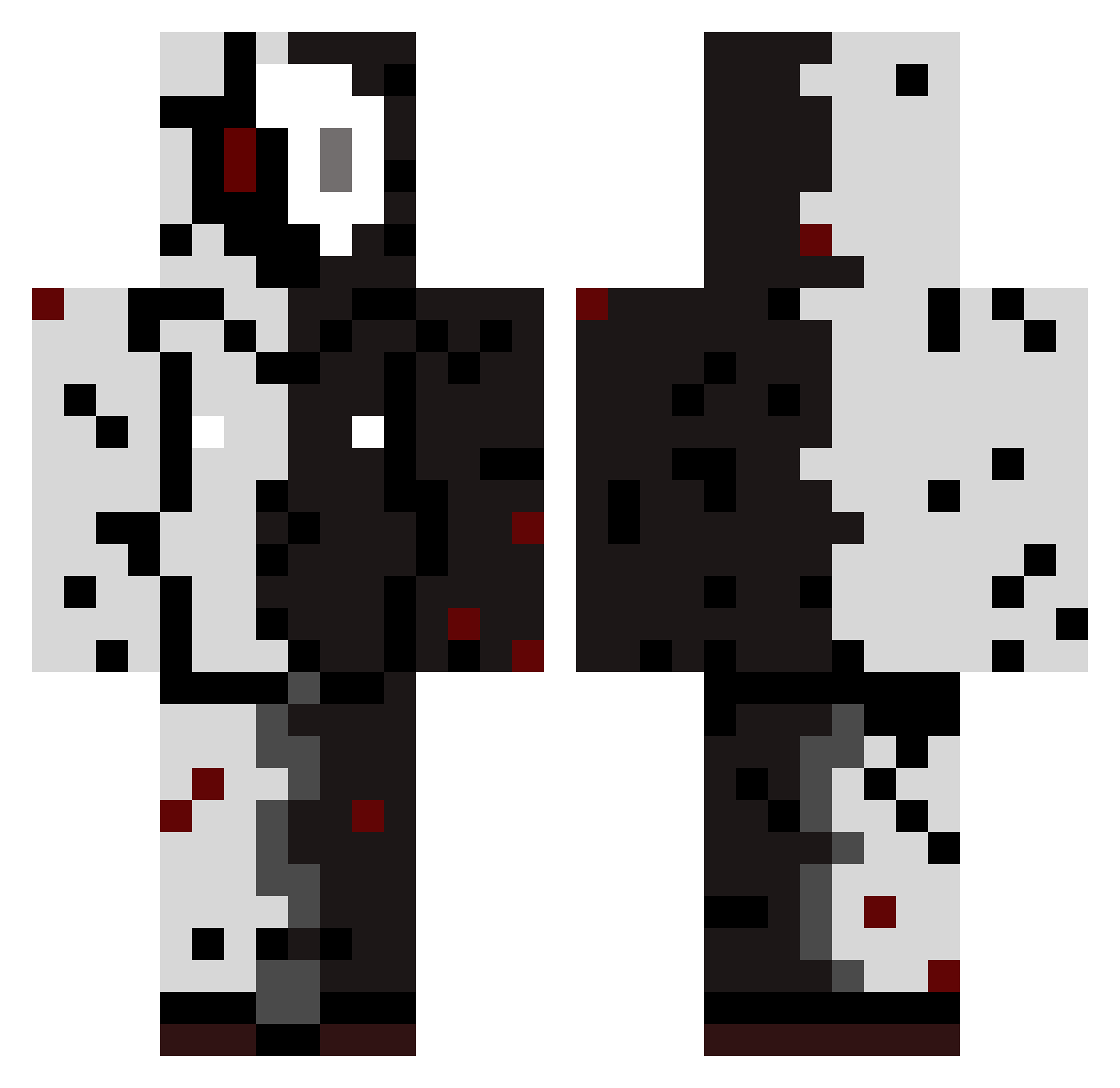 Absyrtus Minecraft skin, front and back view