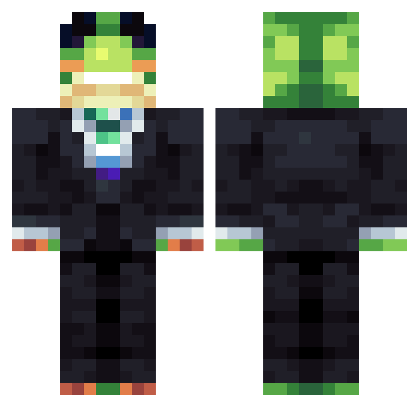 mattone13 Minecraft skin, front and back view