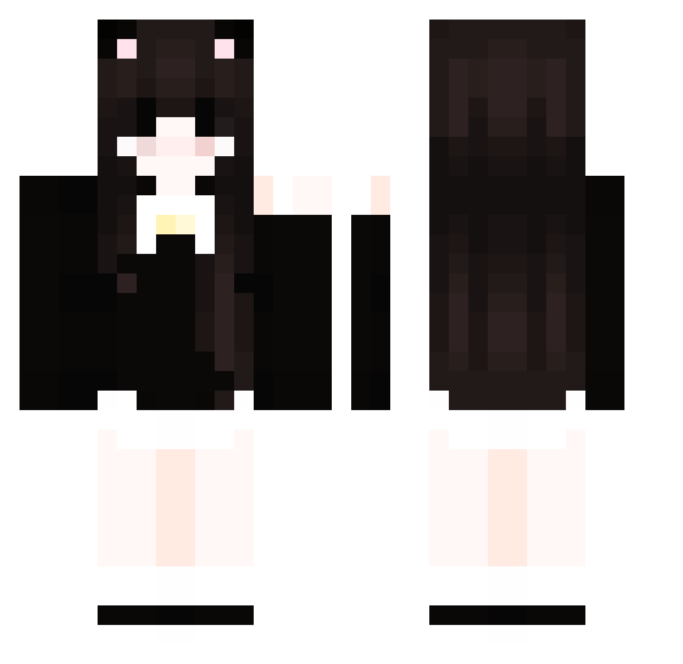 RipBestPuzzle Minecraft skin, front and back view