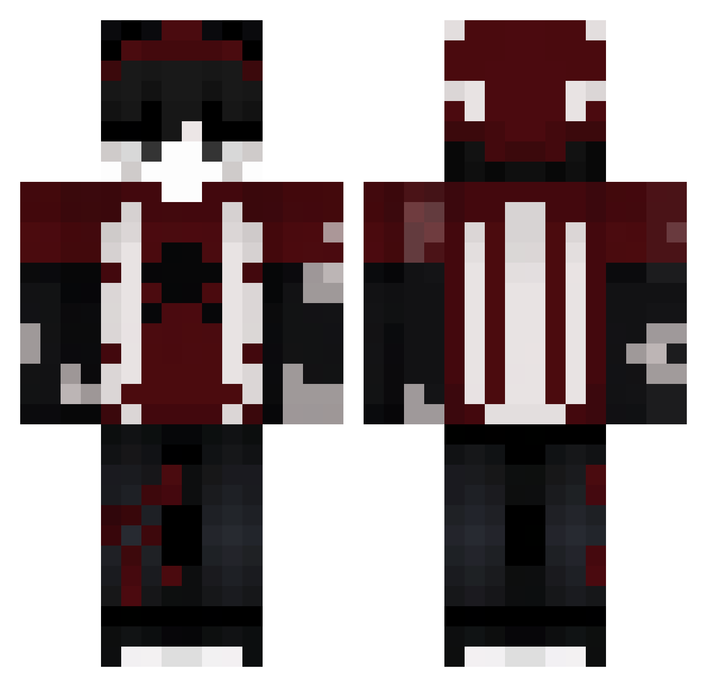 Y0ZSSH111 Minecraft skin, front and back view
