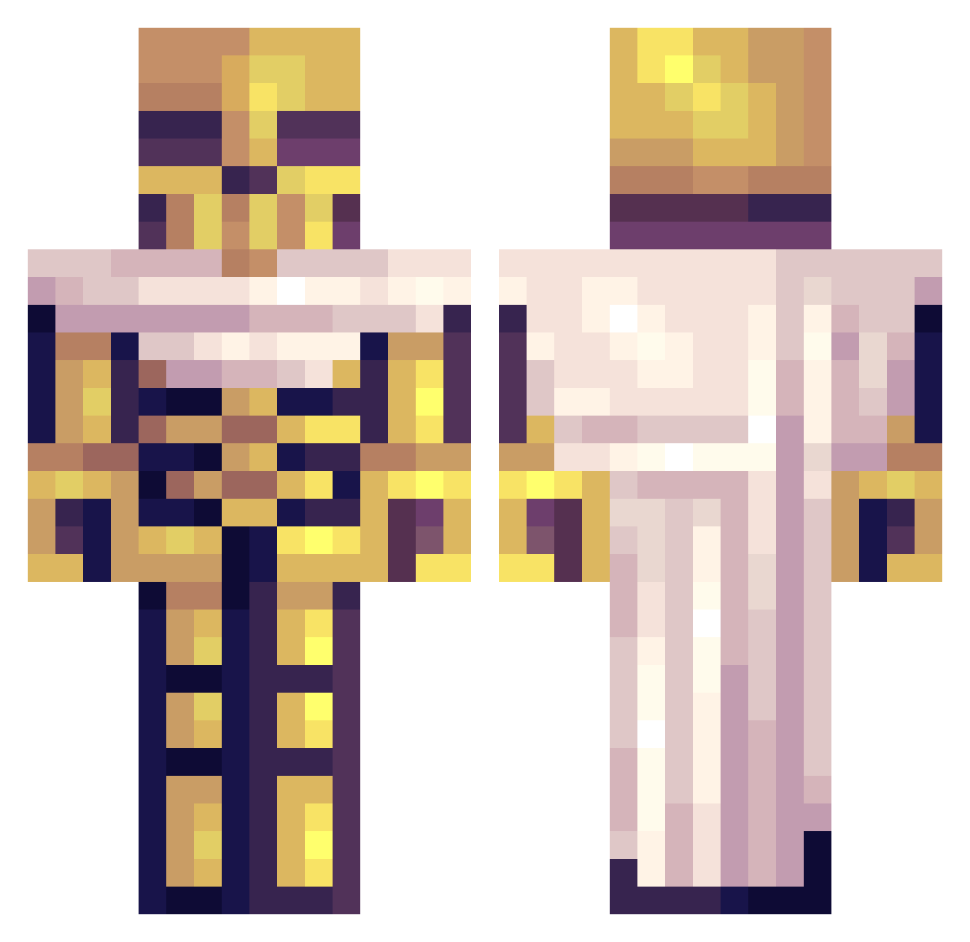 Apocryphal_Way Minecraft skin, front and back view