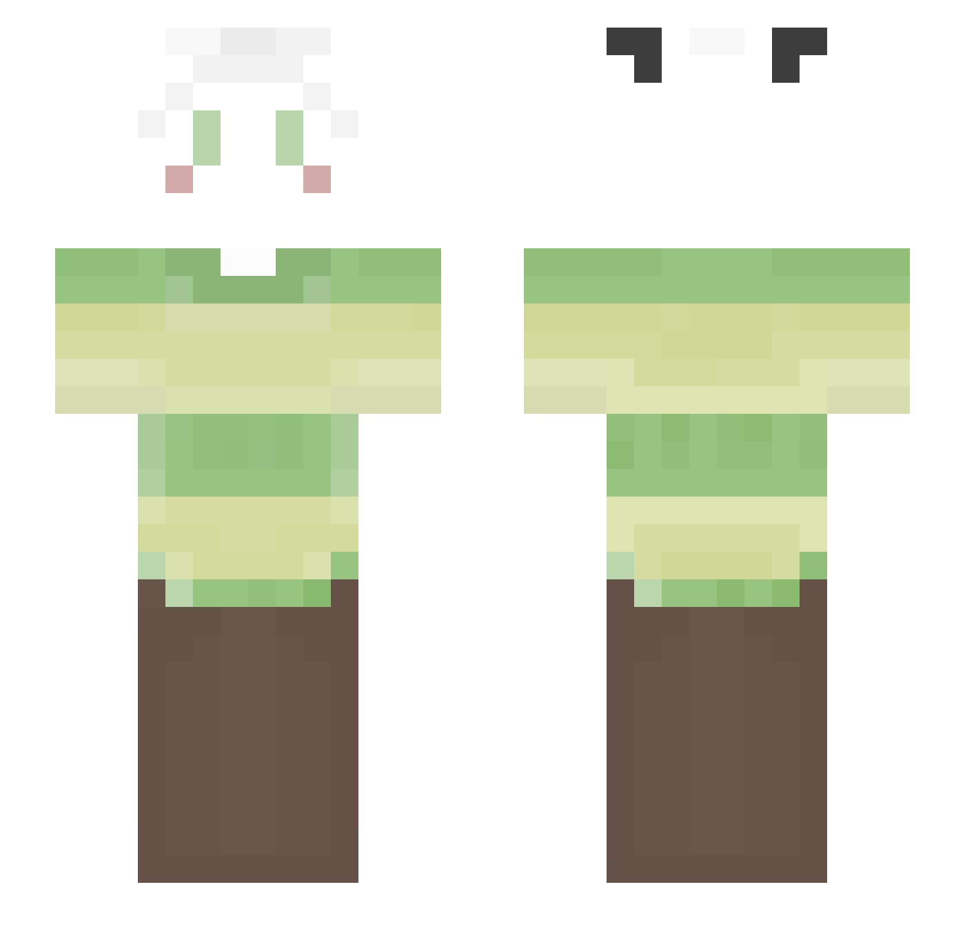 Medovou Minecraft skin, front and back view