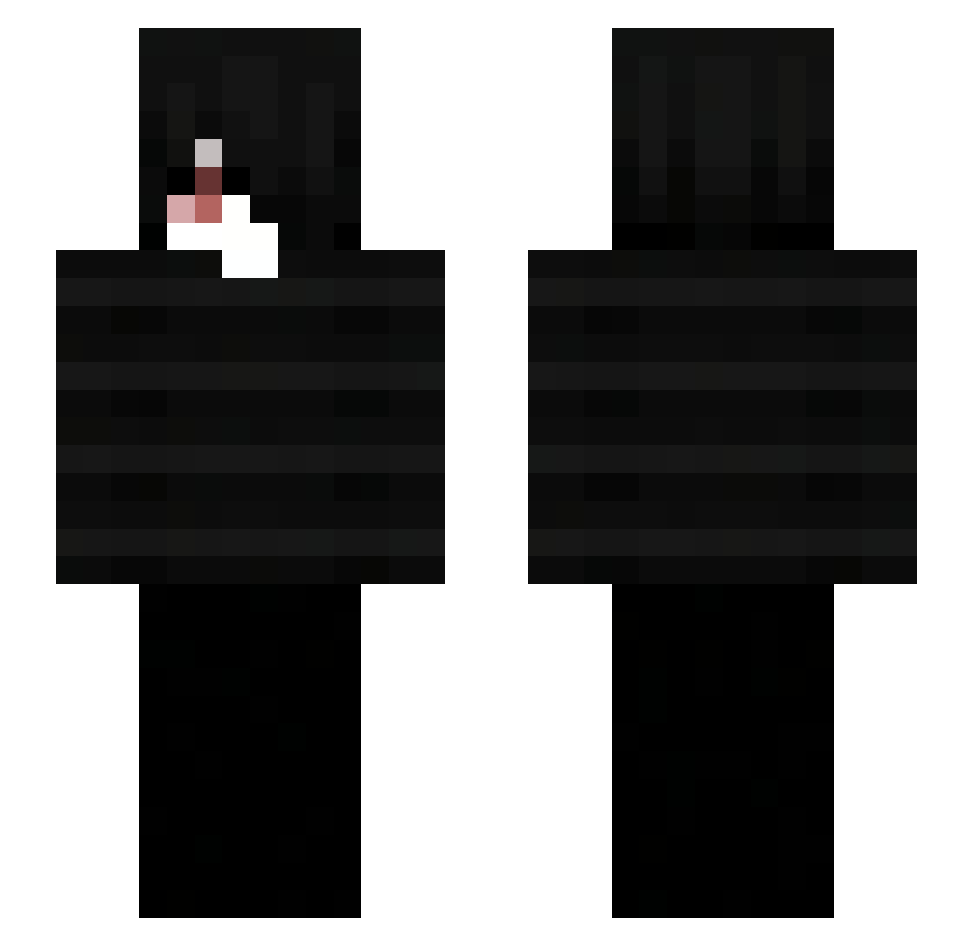 vibid Minecraft skin, front and back view