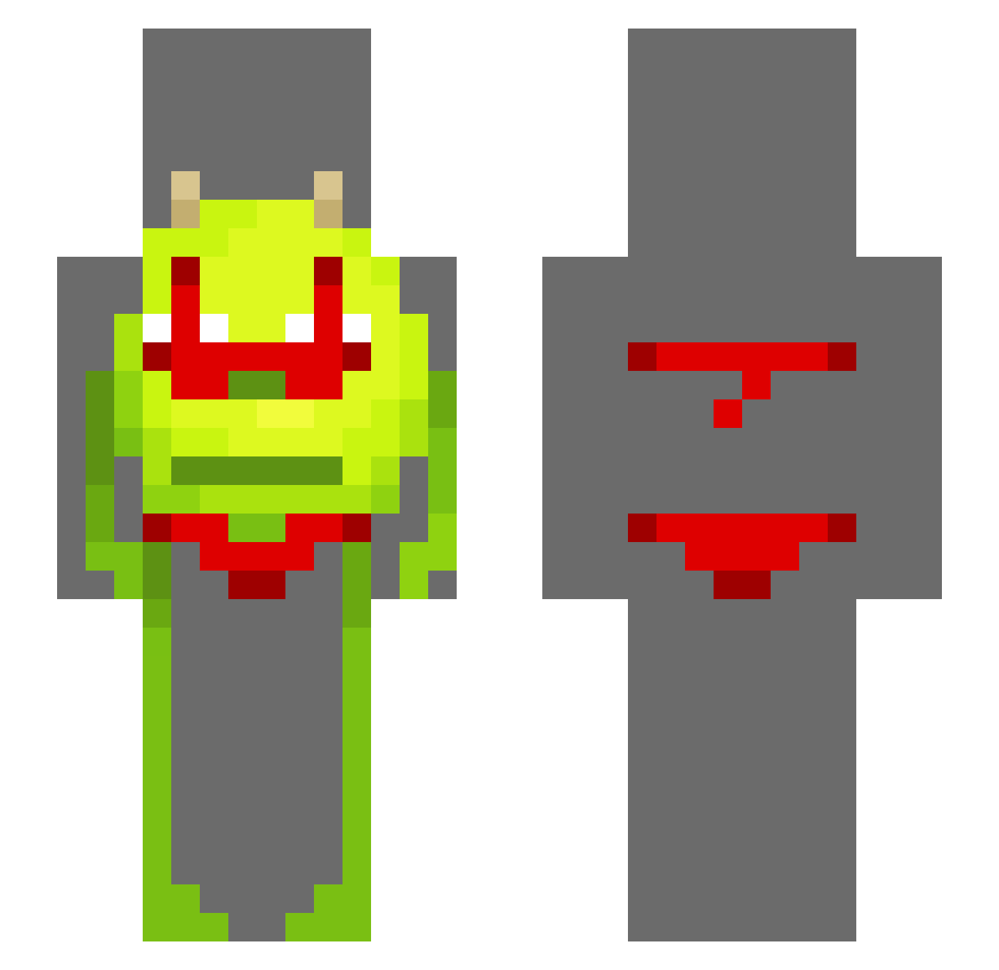 Mr_Trus Minecraft skin, front and back view